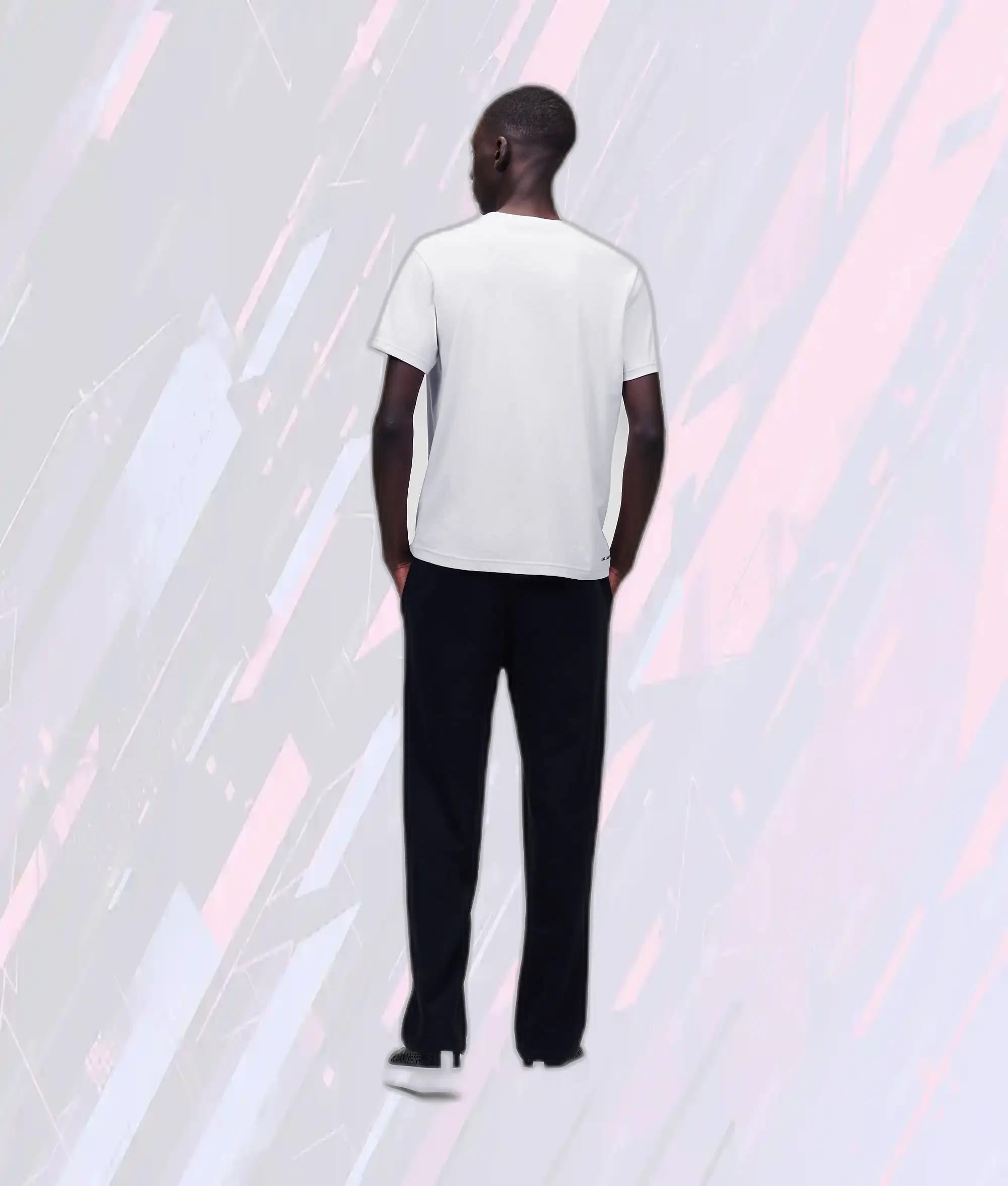 Karl Lagerfeld T-shirt Blanc Édition Limitée avec Patch Iconique