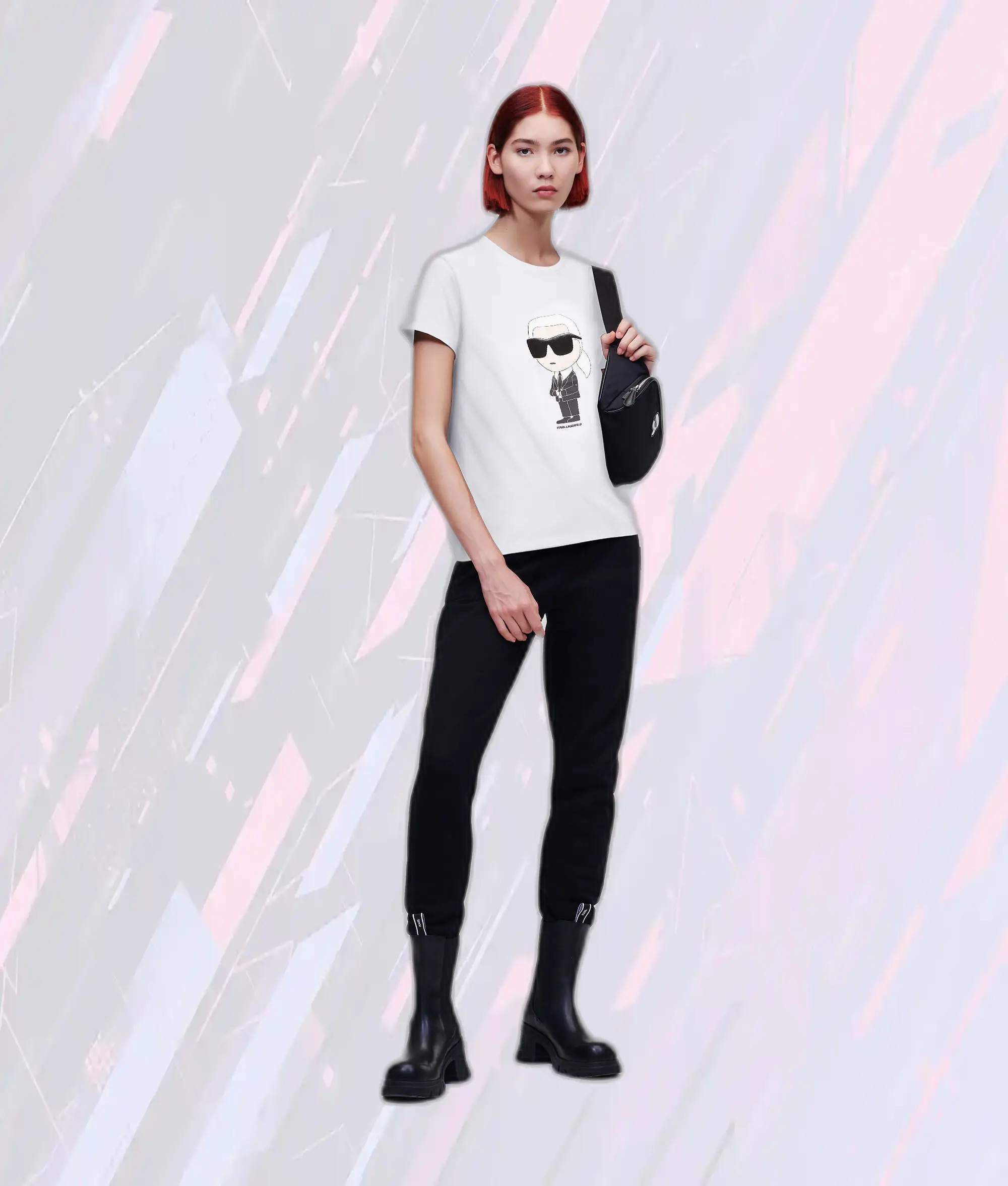 Tee-Shirt Classique Blanc Icone par Karl Lagerfeld