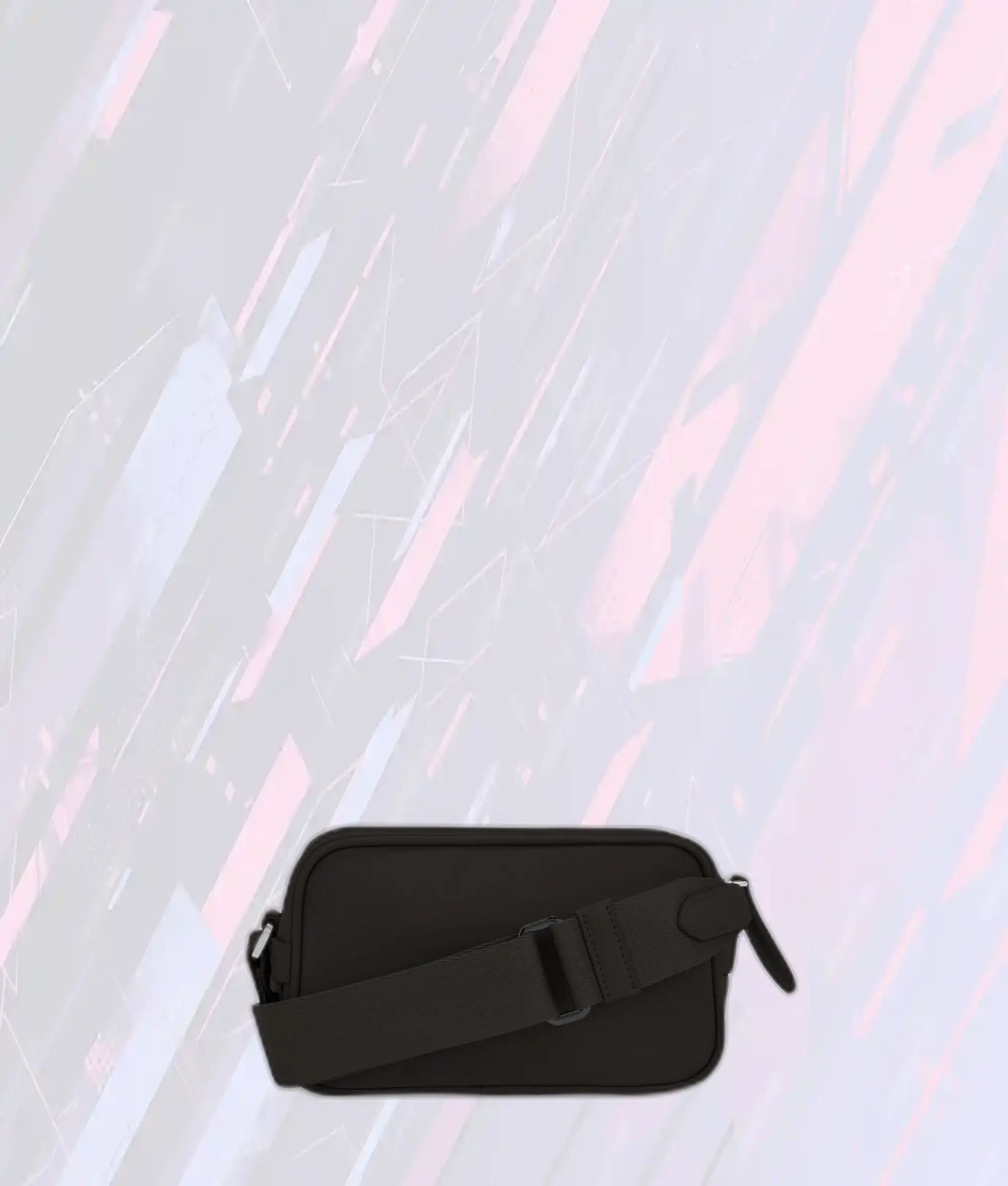 Karl Lagerfeld Sac Bandoulière Photo Ikon en Nylon Noir Élégant
