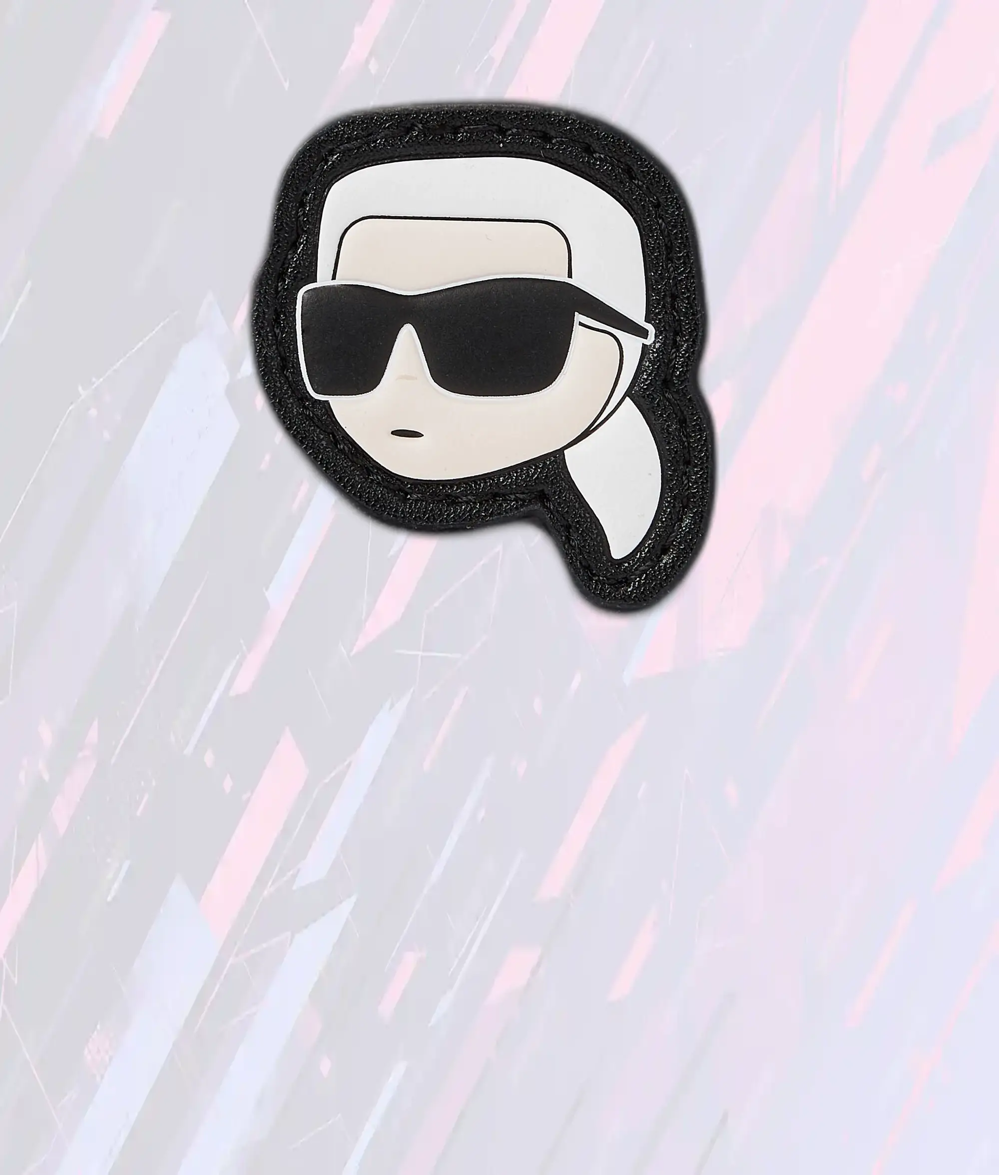 Portefeuille Noir Ikon en Nylon à Fermeture Éclair par Karl Lagerfeld