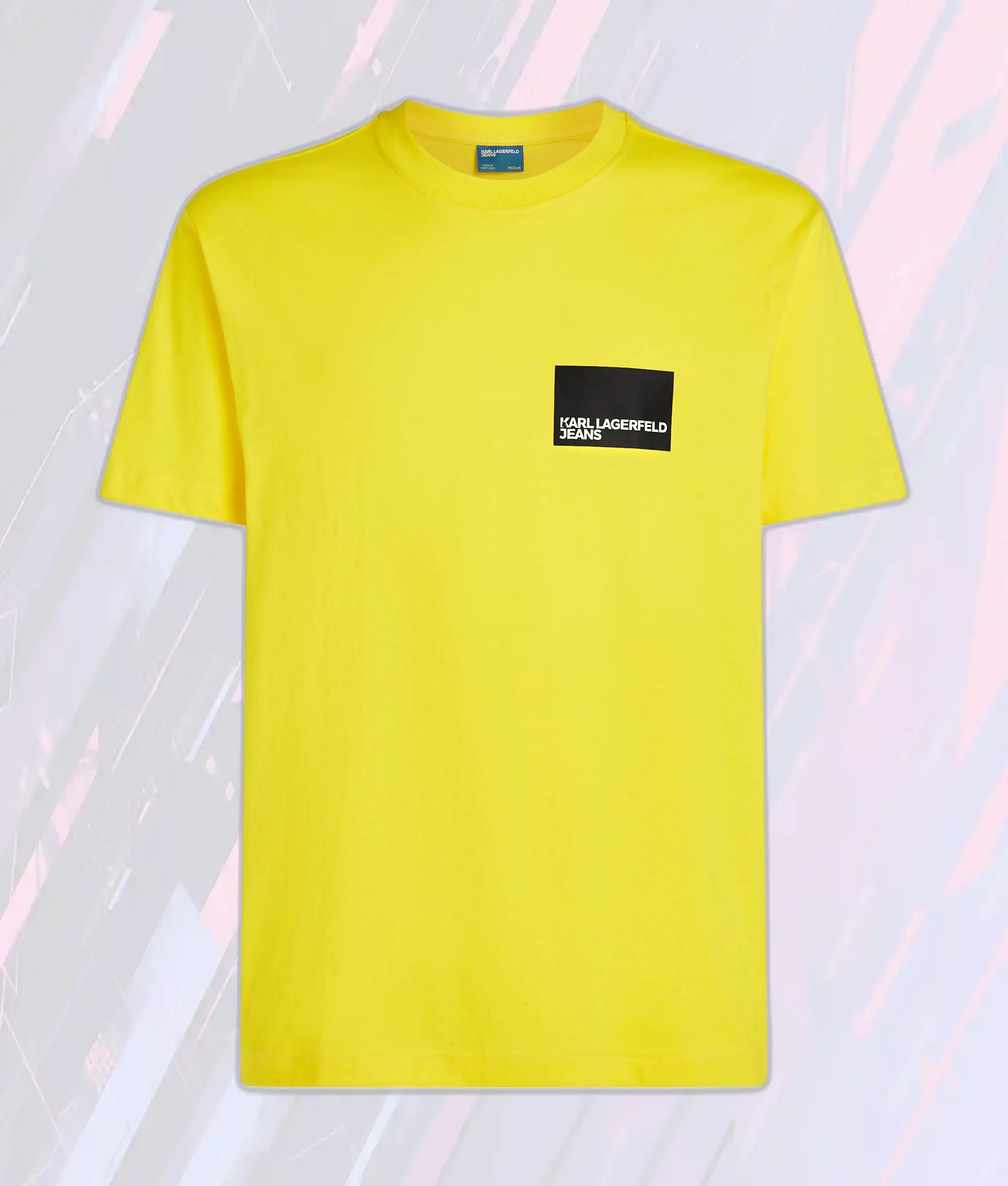 Karl Lagerfeld T-Shirt Édition Limitée en Jaune Électrique - Coupe Classique Manches Courtes pour Style Urbain