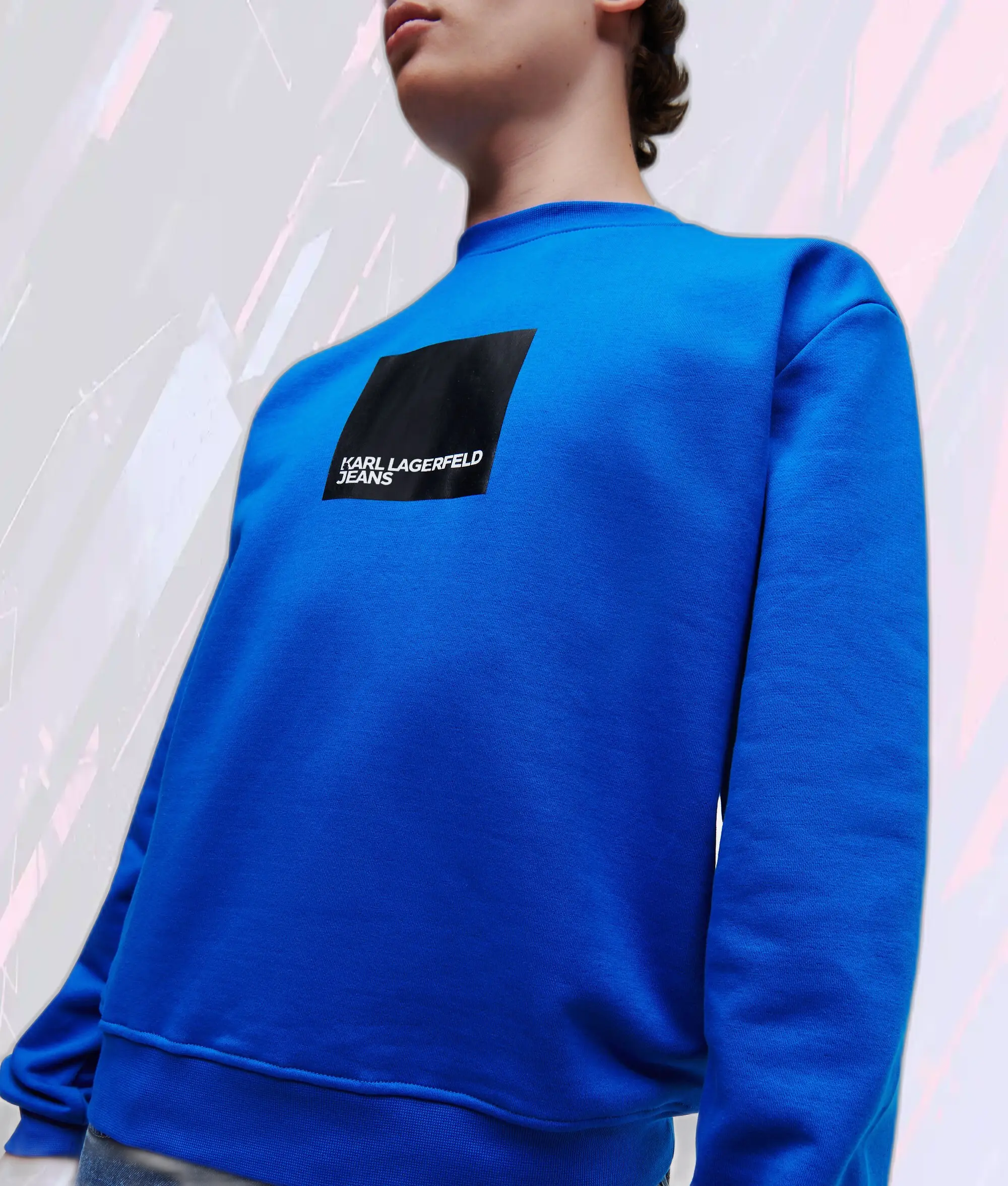 Sweat décontracté Karl Lagerfeld KLJ - Bleu marine avec logo brodé