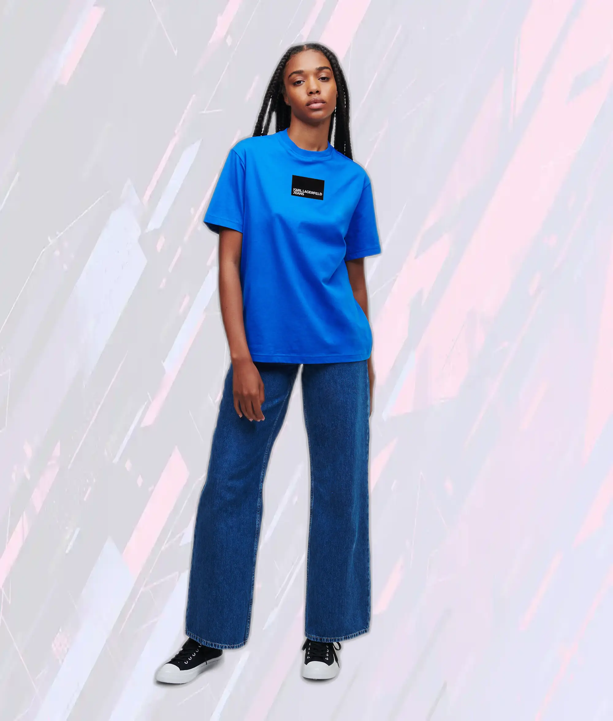T-Shirt Décontracté Manches Courtes Karl Lagerveld - Modèle KLJ Bleu Édition Exclusive