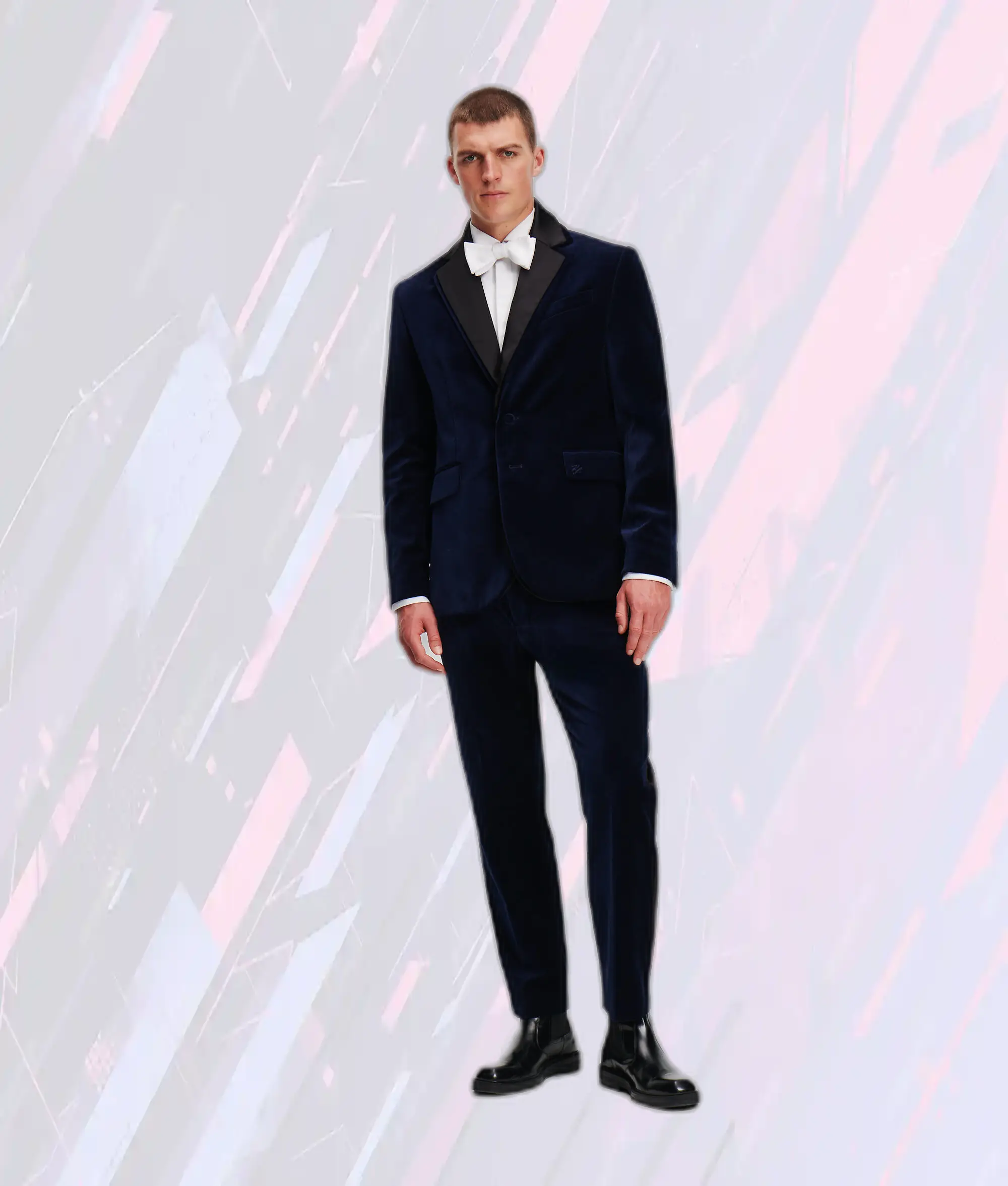 Veste Smoking en Velours Noir Iris Karl Lagerfeld - Pièce Exclusive Sélectionnée par Hun Kim