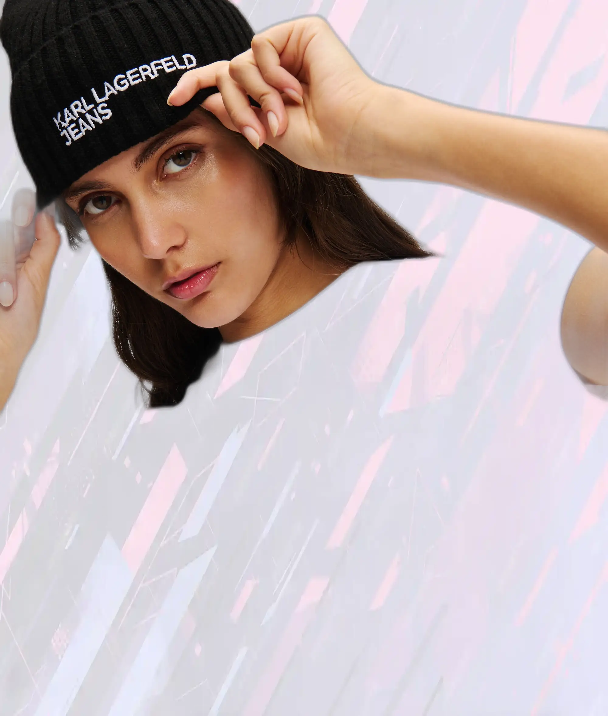 Karl Lagerfeld - T-shirt cintré logo KLJ en blanc pur