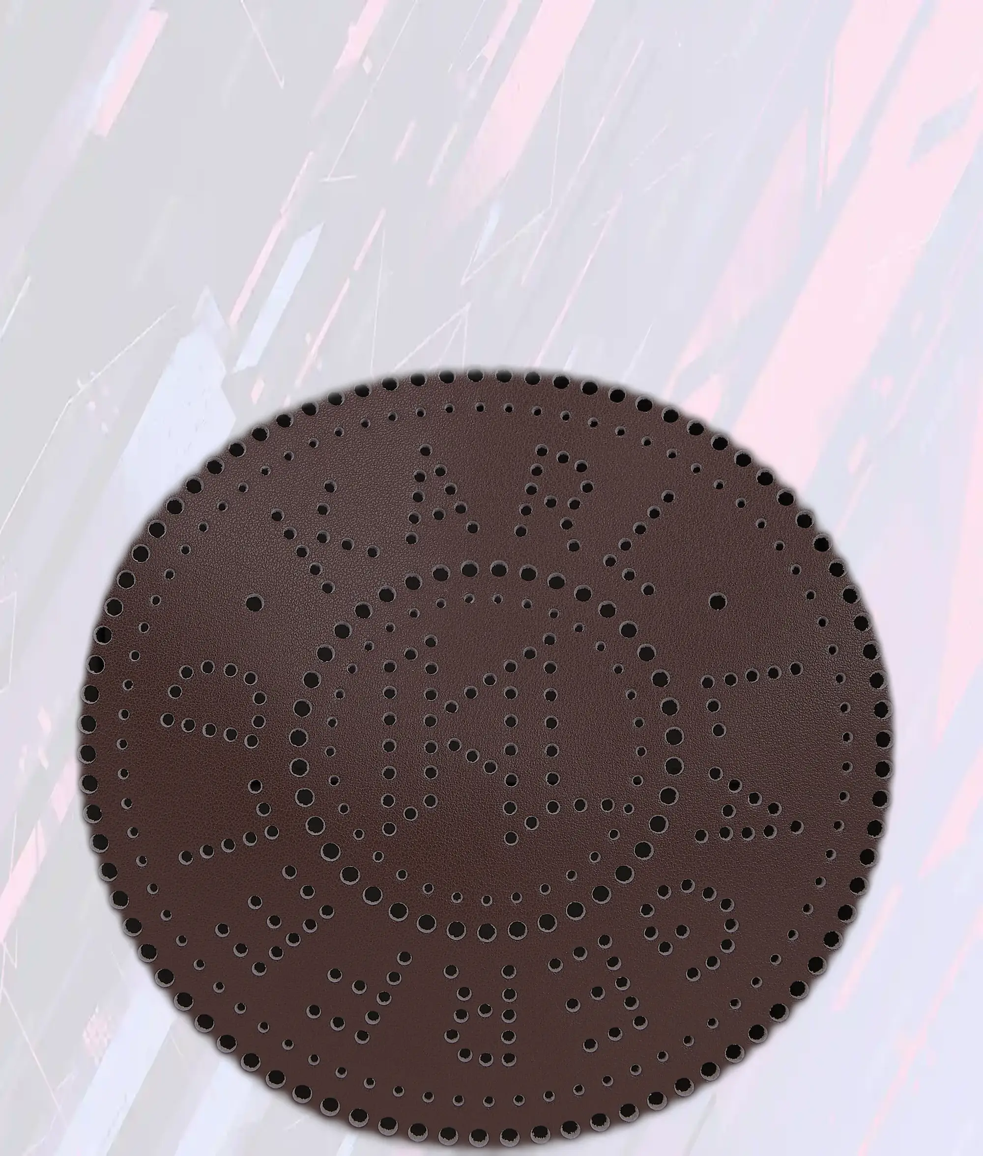 Karl Lagerfeld Sac Bandoulière en Cuir Perforé Motif Lune avec Logo K Cerclé - Brun Chocolat