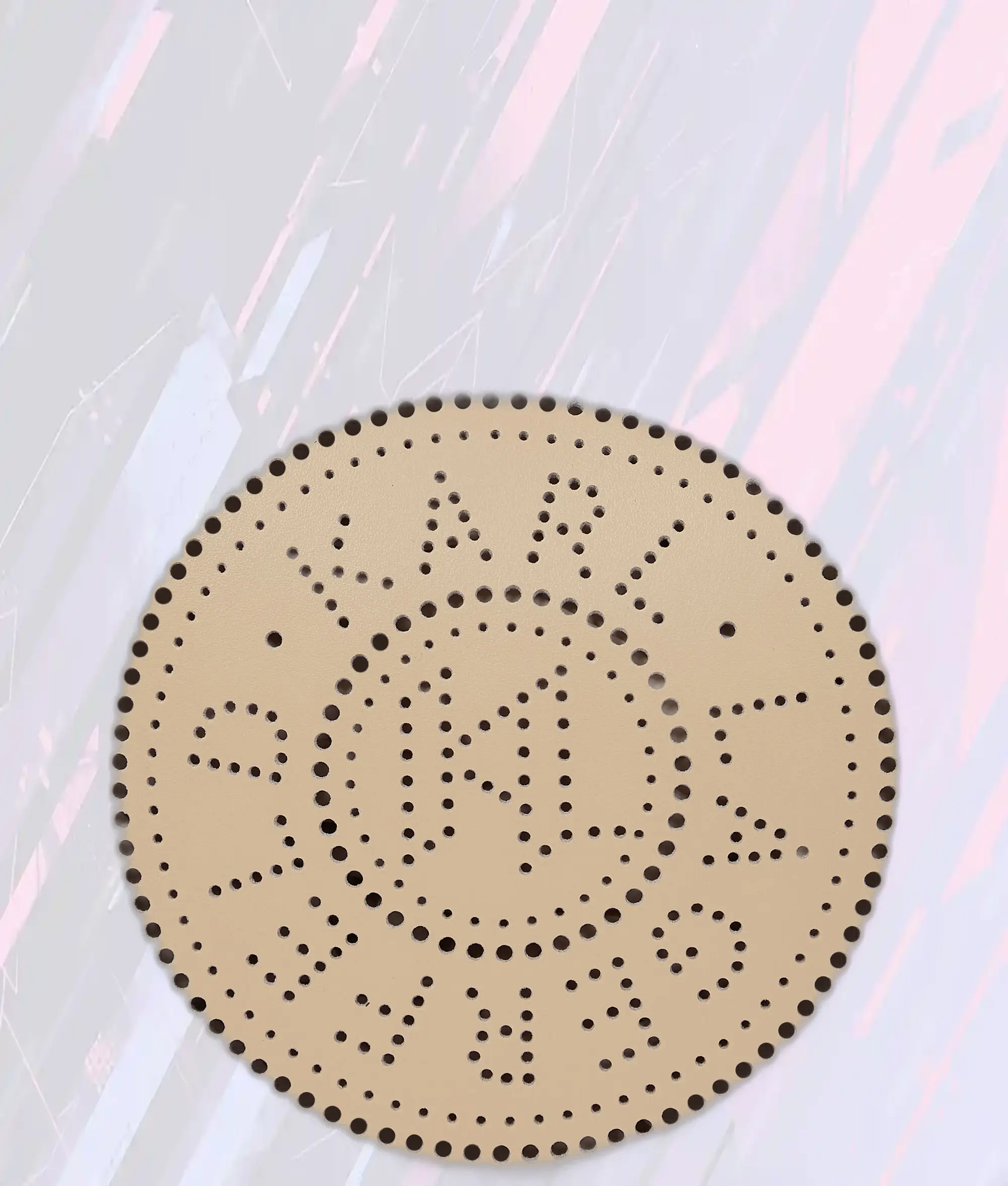 Karl Lagerfeld Sac Bandoulière Lunaire en Cuir Perforé - Motif Cercle Sable Doré