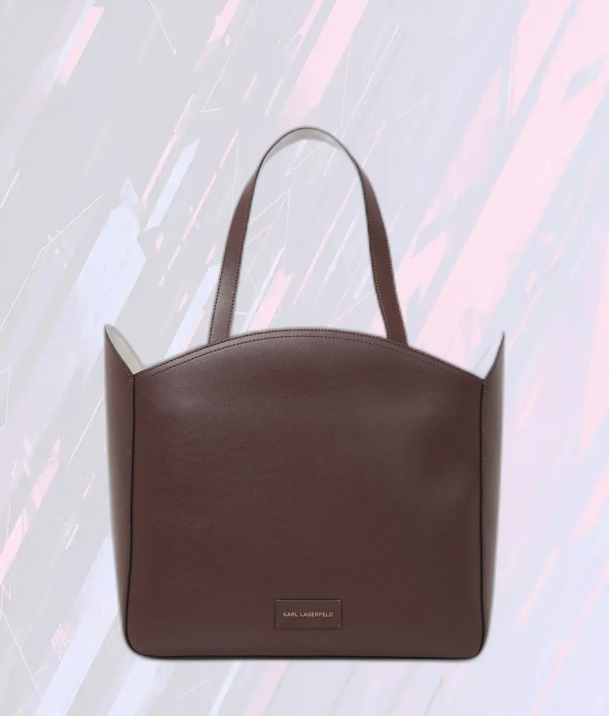 Karl Lagerfeld Sac Fourre-Tout Grand Format en Chocolat Noir à Motif Perforé K Cerclé