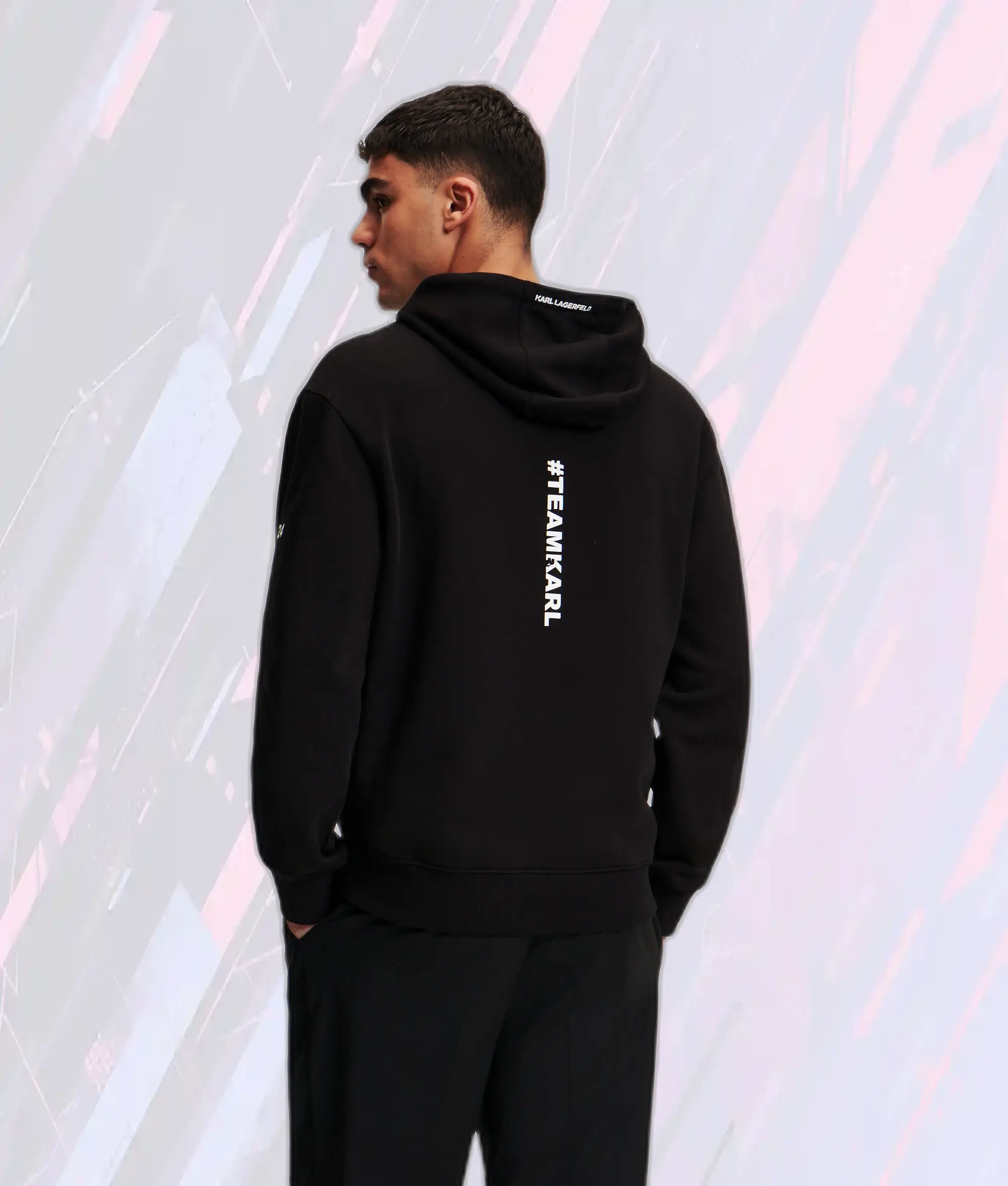 Sweat à Capuche Paris Noir Édition Karl Lagerfeld
