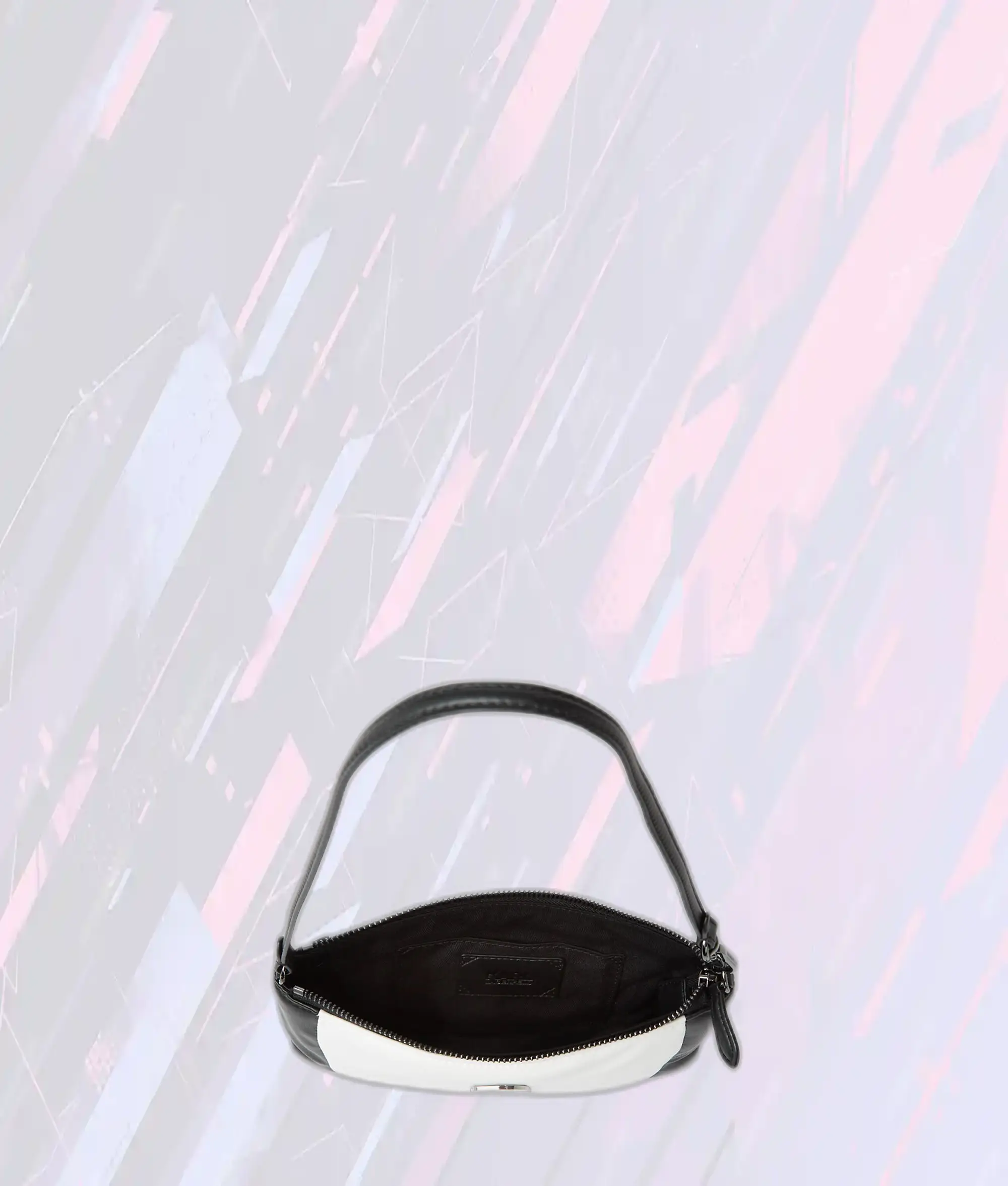Pochette Matelassée Icone Blanc-Noir Compacte Karl Lagerfeld