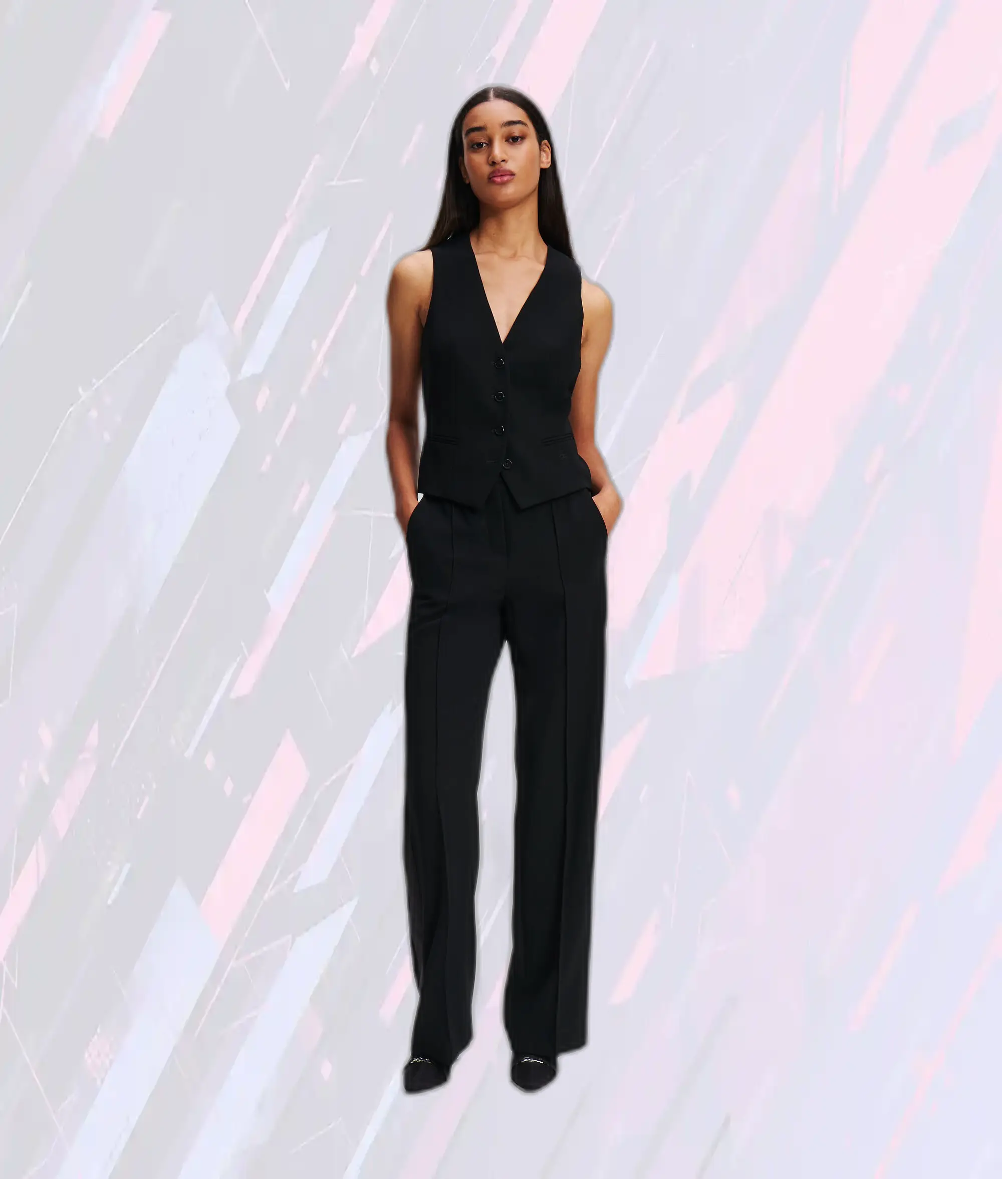 Veste Cintrée Haut de Gamme Noir Karl Lagerfeld
