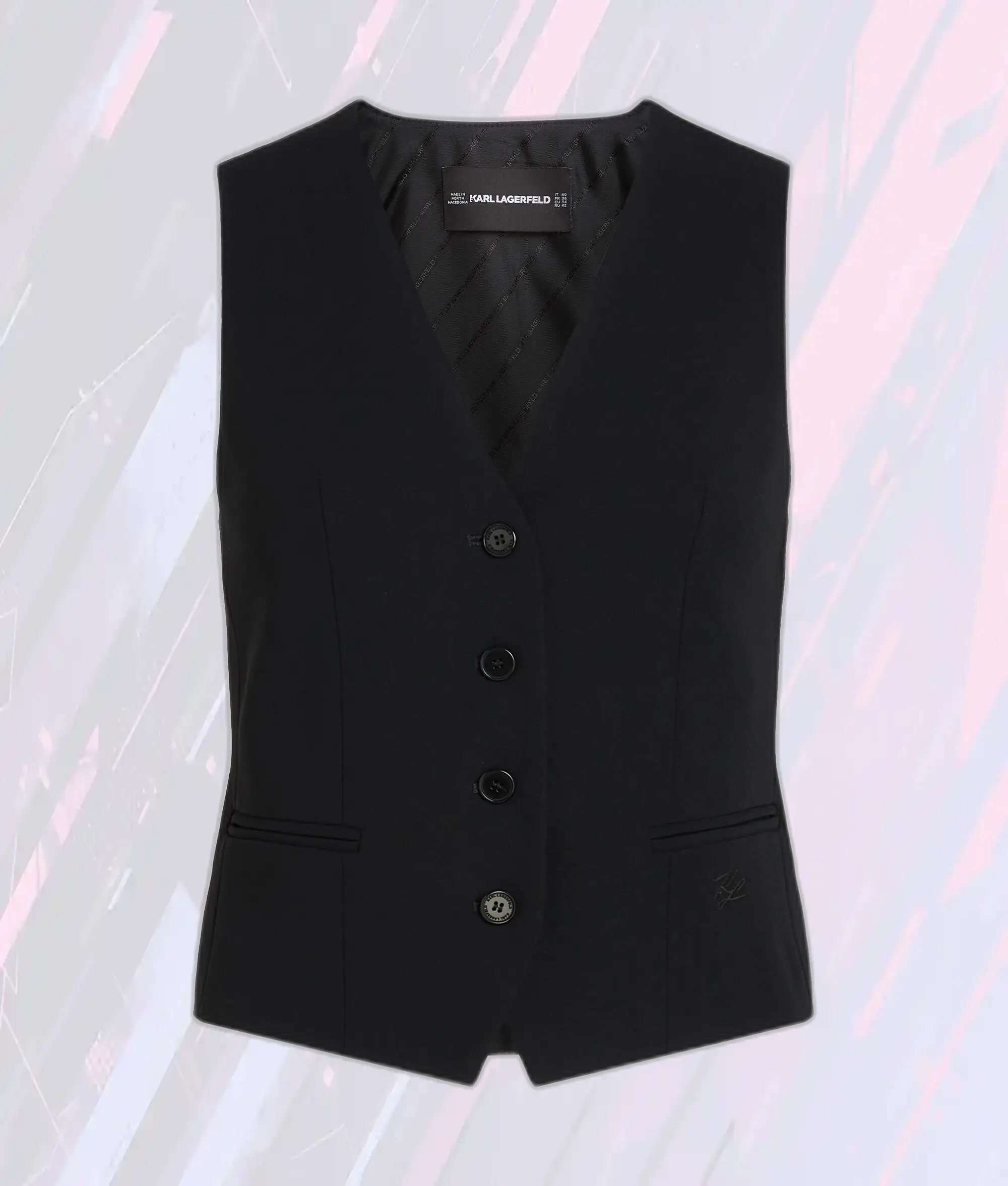 Veste Cintrée Haut de Gamme Noir Karl Lagerfeld