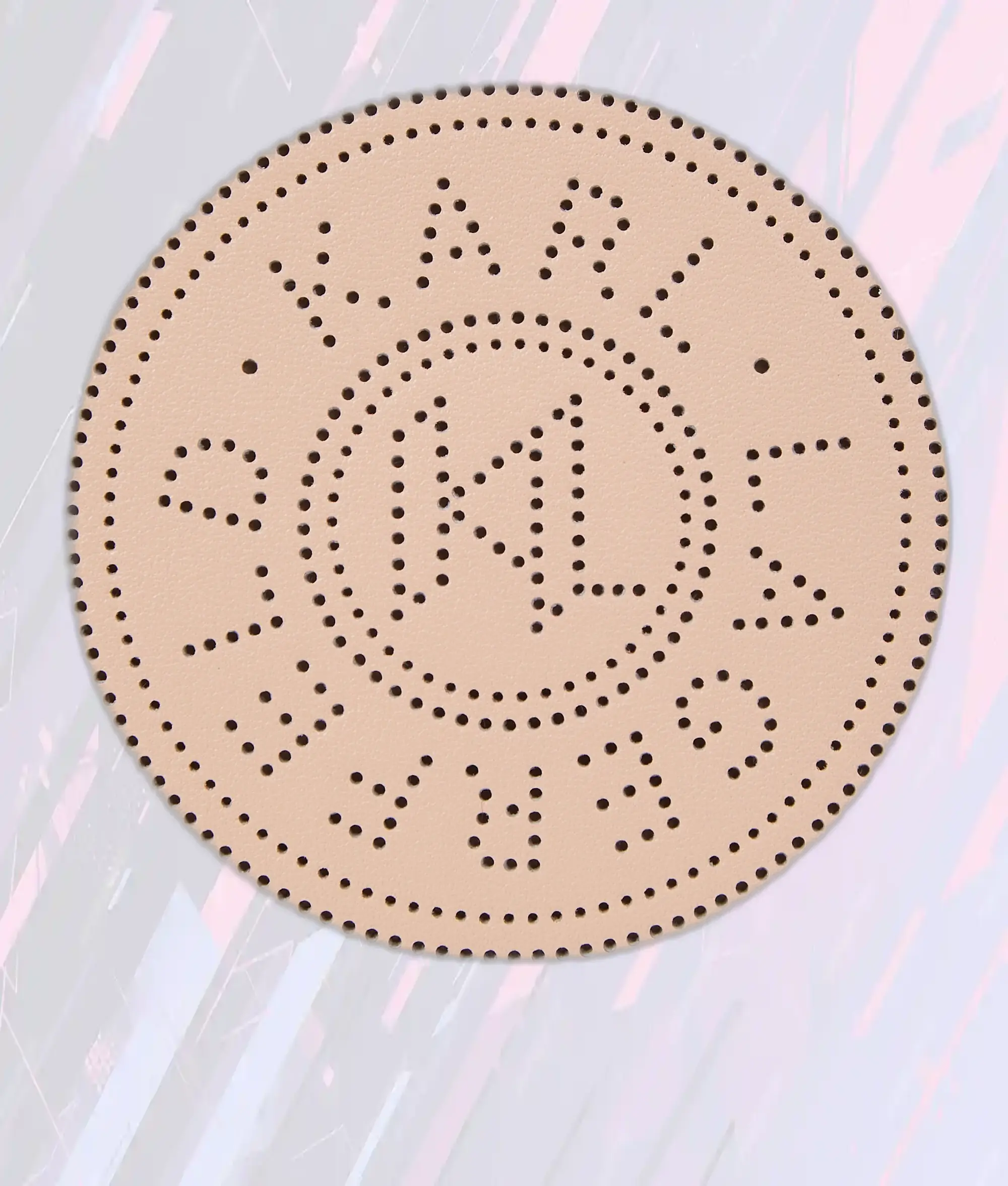 Portefeuille Double Pliant Karl Lagerfeld - Motif Cerclé K et Teinte Rosé Antique - Modèle Medium en Cuir Souple - Édition Exclusive
