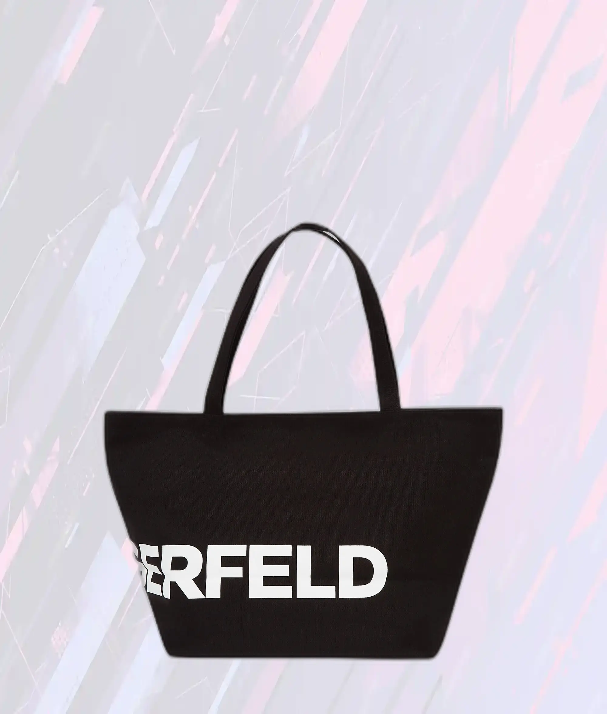 Karl Lagerfeld Essentiels - Sac Shopping Logo Grande Taille Noir & Blanc