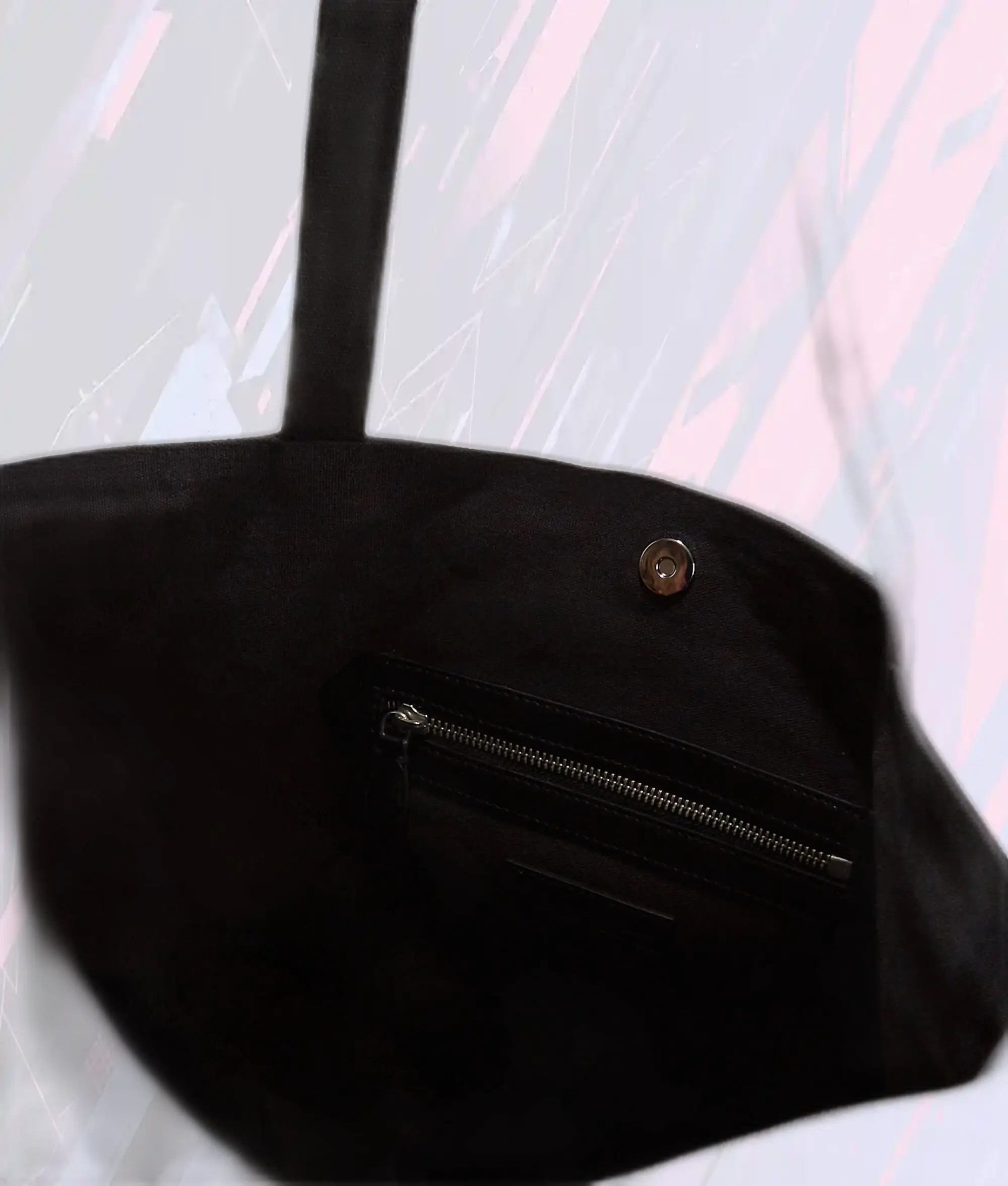 Karl Lagerfeld Essentiels - Sac Shopping Logo Grande Taille Noir & Blanc