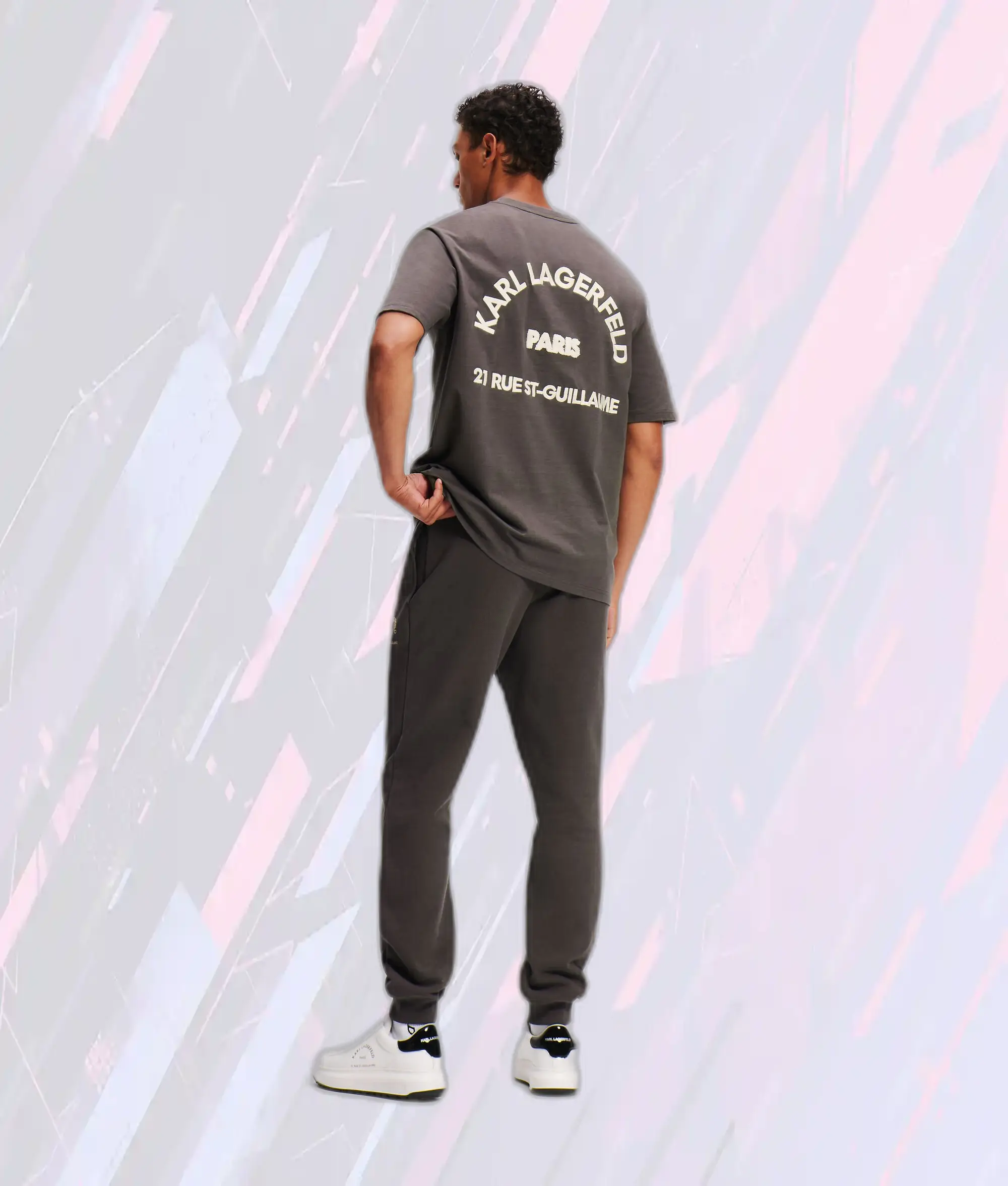 Karl Lagerfeld - Pantalon Sport Collection St-Guillaume en Béton Gris