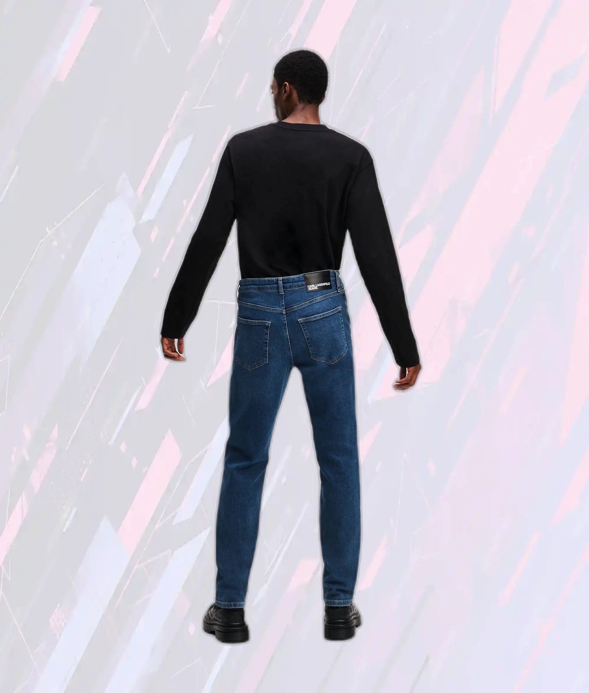 Jean Slim Délavé Bleu Karl Lagerfeld pour Homme