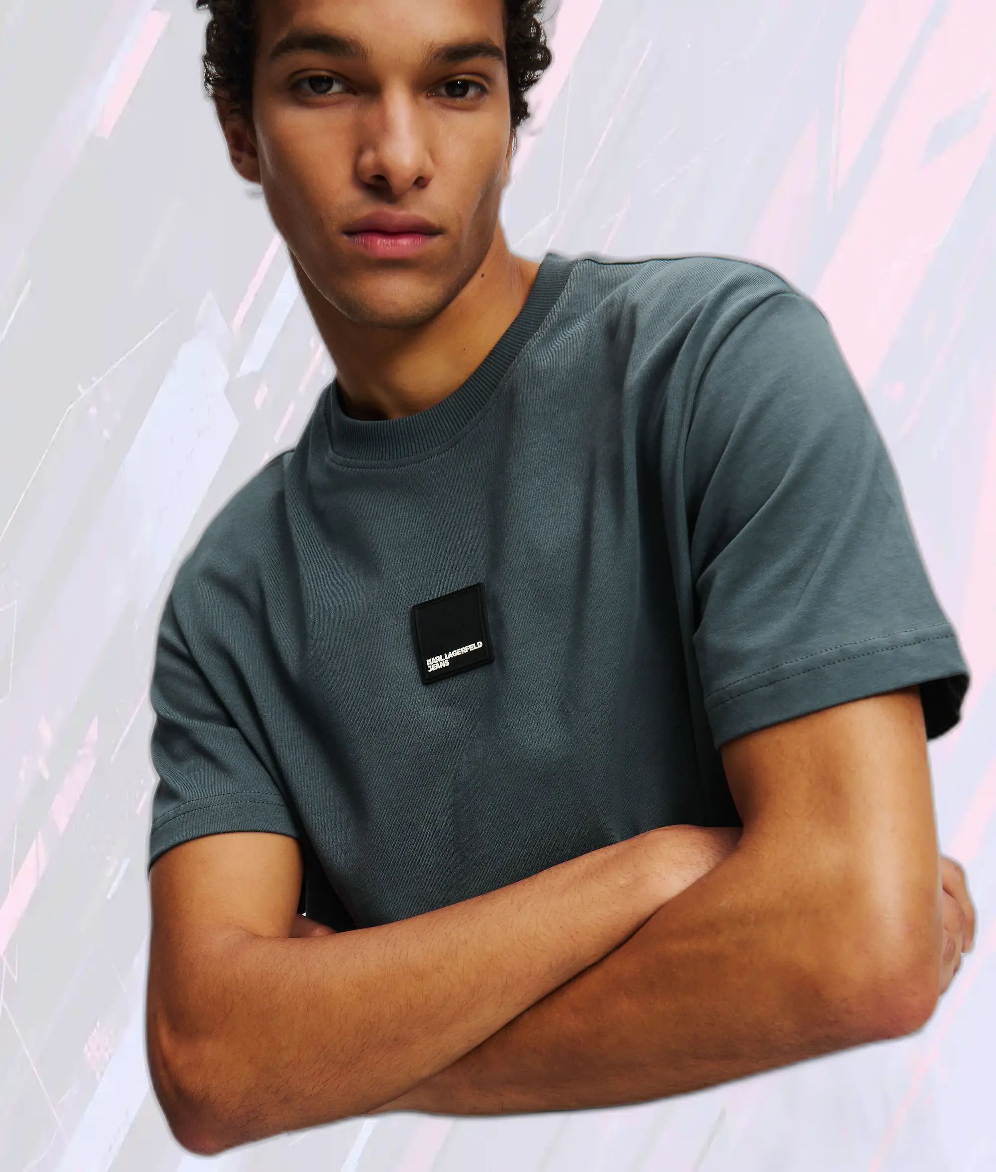 Tee-Shirt Courbe Karl Lagerfeld - Couleur Ardoise Sombre Édition Klj