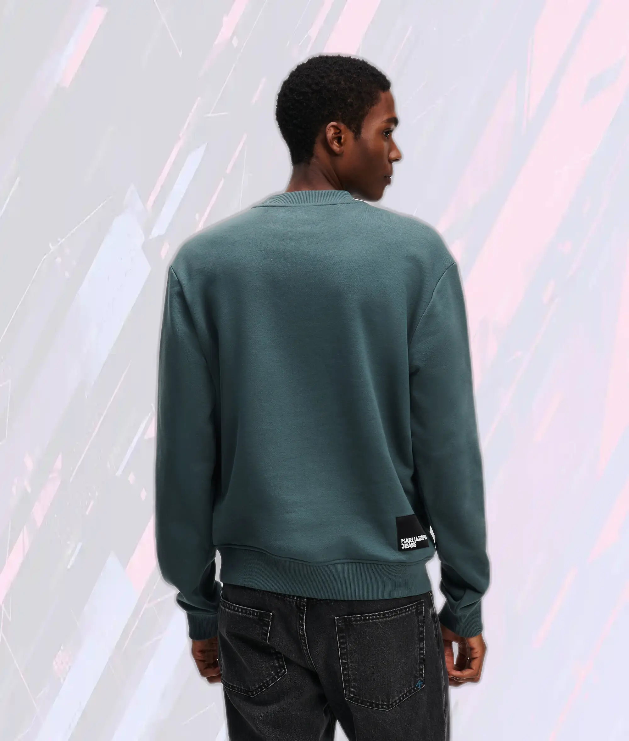 Pull Karl Lagerfeld motif Klj en ton ardoise foncé
