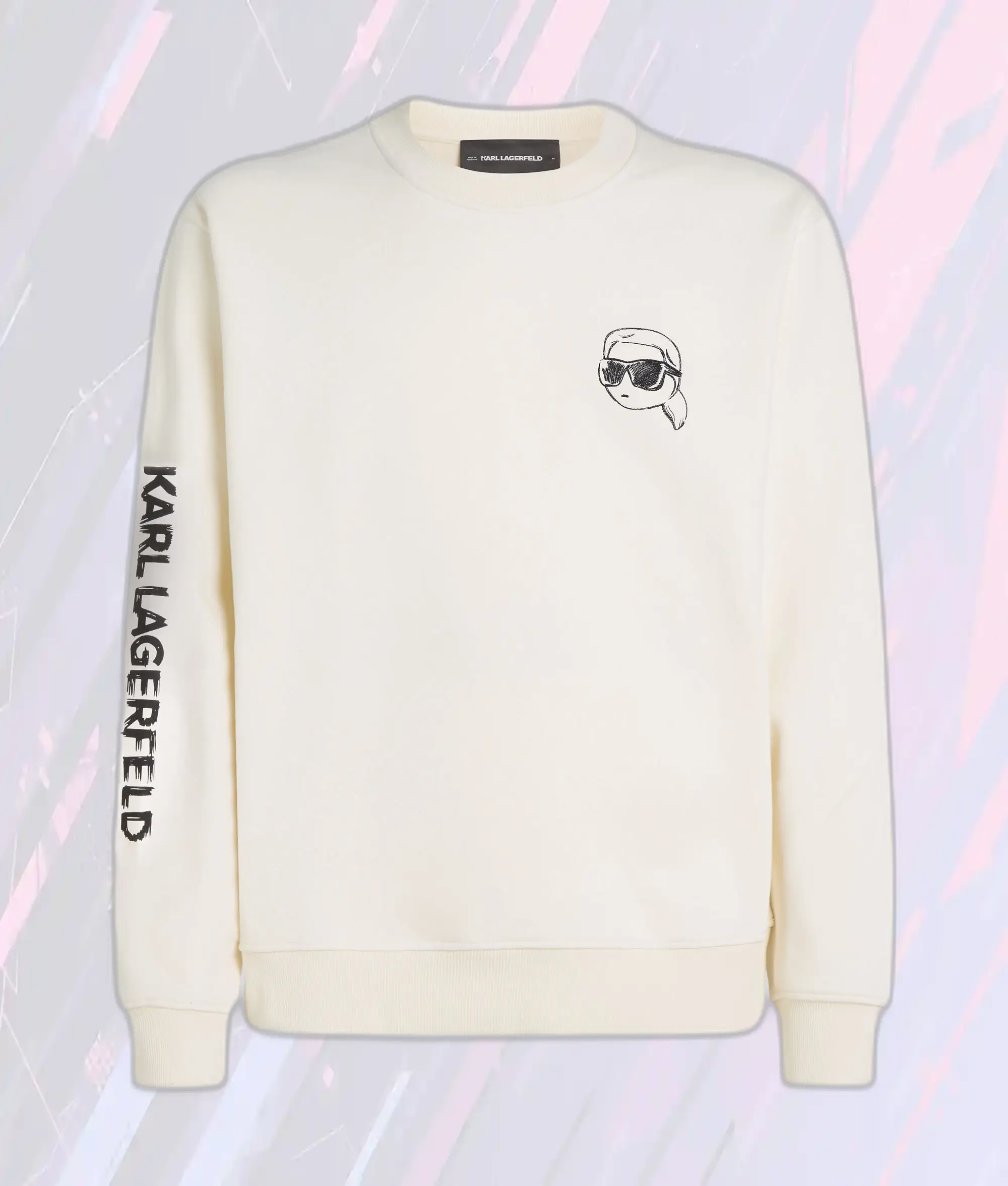 Sweat à Capuche Emblématique Karl Lagerfeld avec Crème Cannoli et Détails Uniques