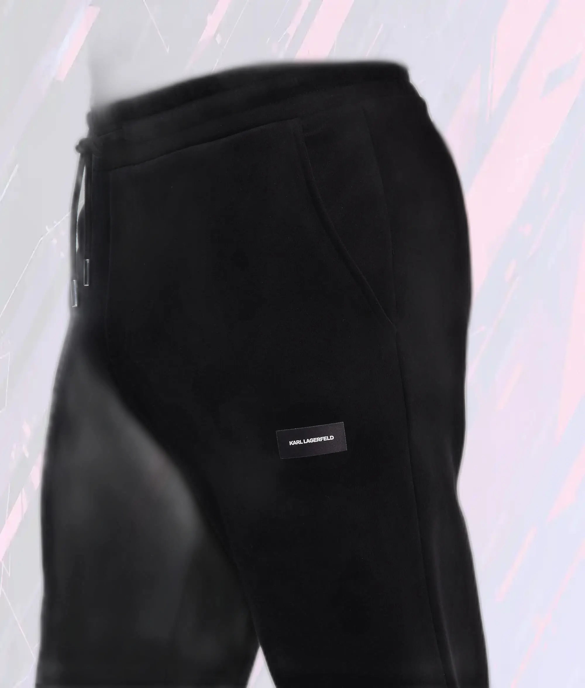 Pantalon de détente noir à logo signature Karl Lagerfeld - Confort premium et style urbain