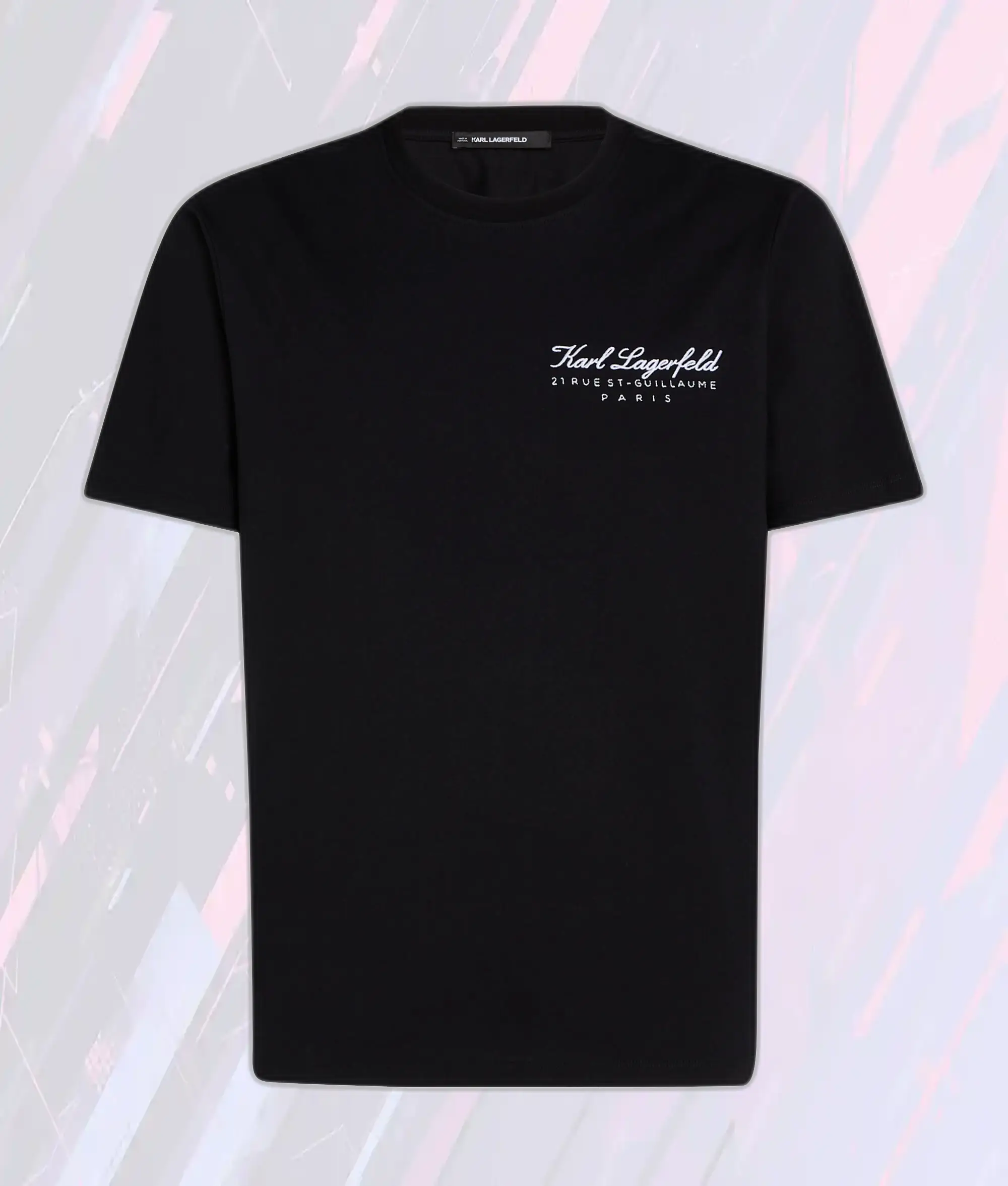 T-Shirt Premium en Coton Noir Karl Lagerfeld - Collection Hotel Karl - Style Détente Élégant