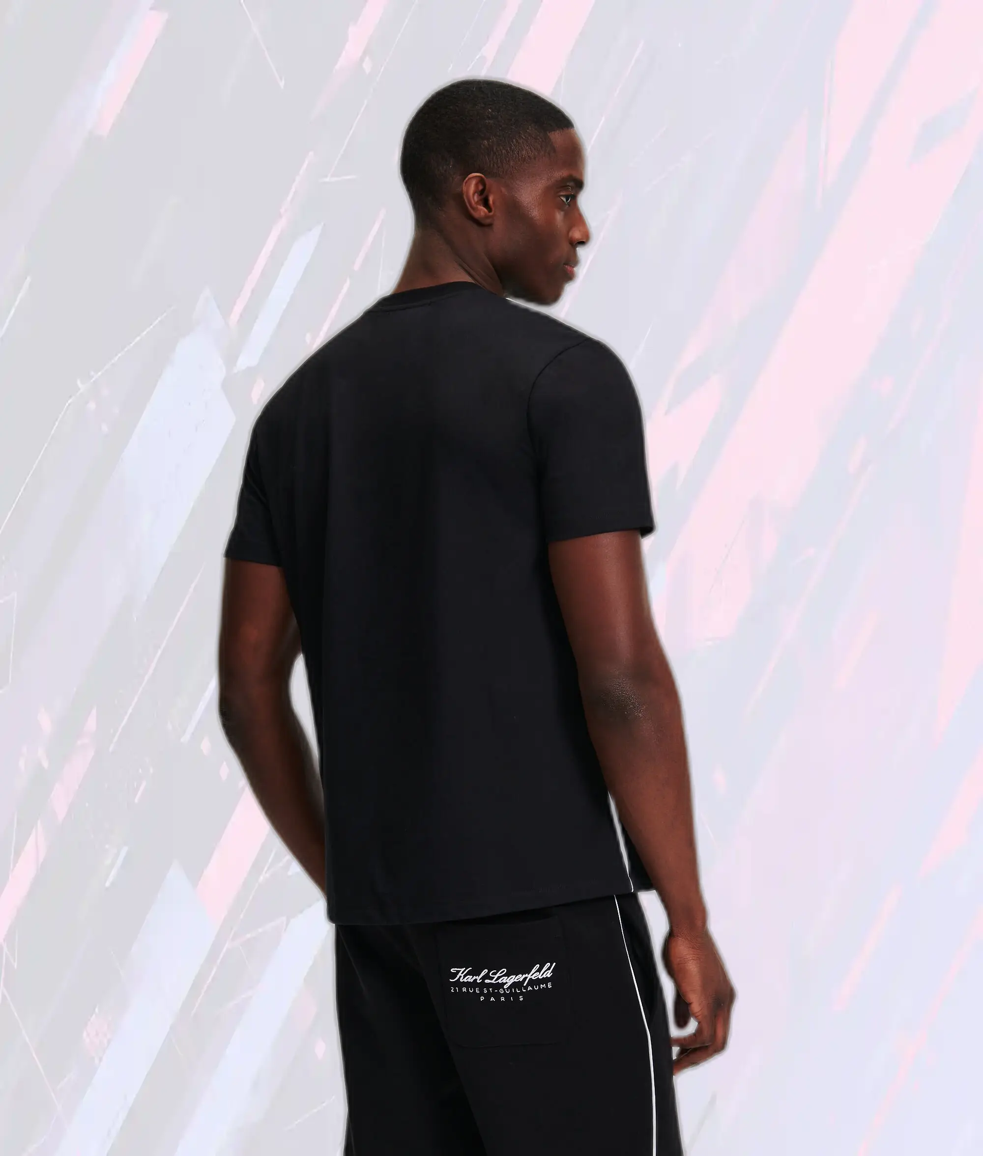 T-Shirt Premium en Coton Noir Karl Lagerfeld - Collection Hotel Karl - Style Détente Élégant