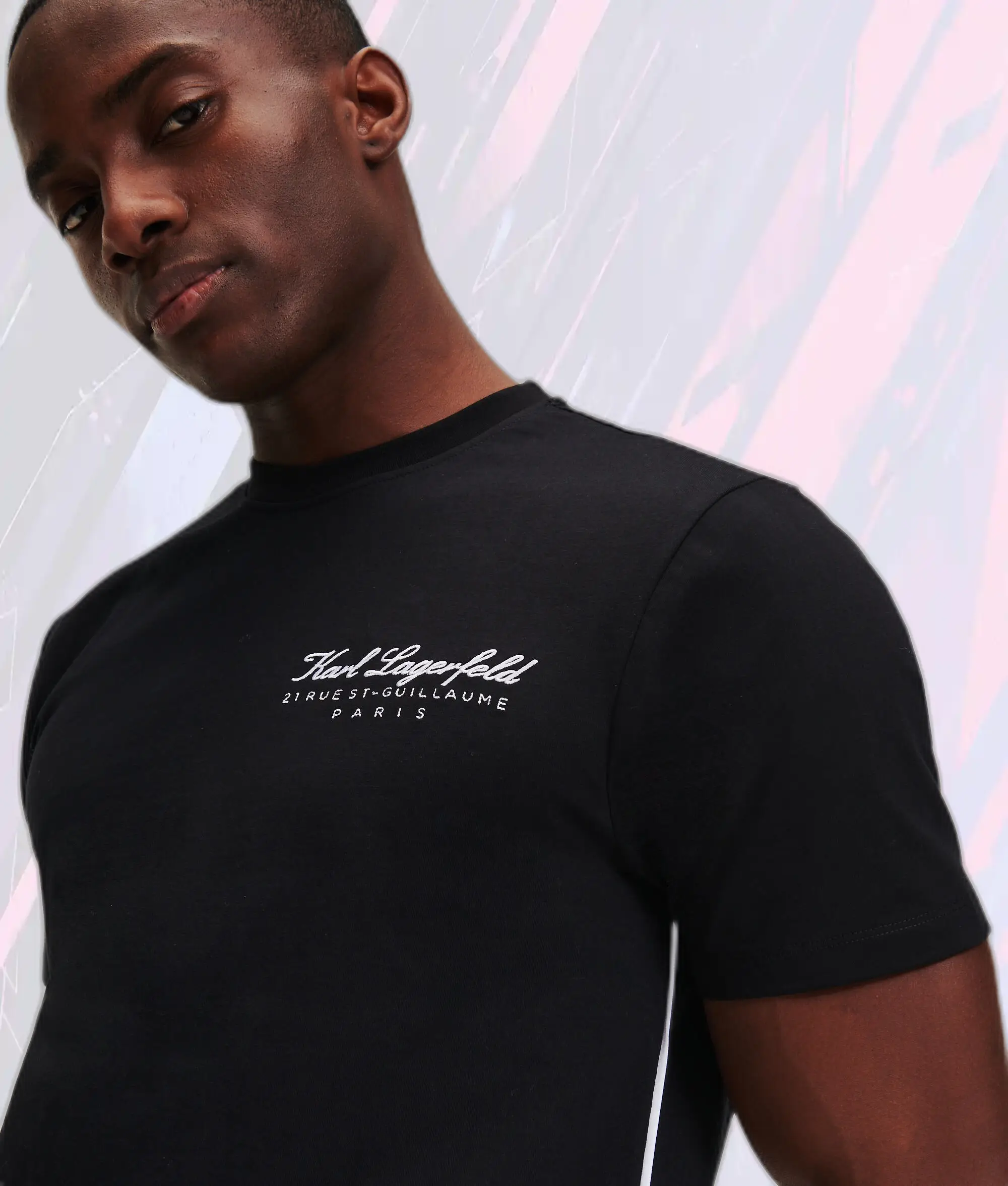 T-Shirt Premium en Coton Noir Karl Lagerfeld - Collection Hotel Karl - Style Détente Élégant