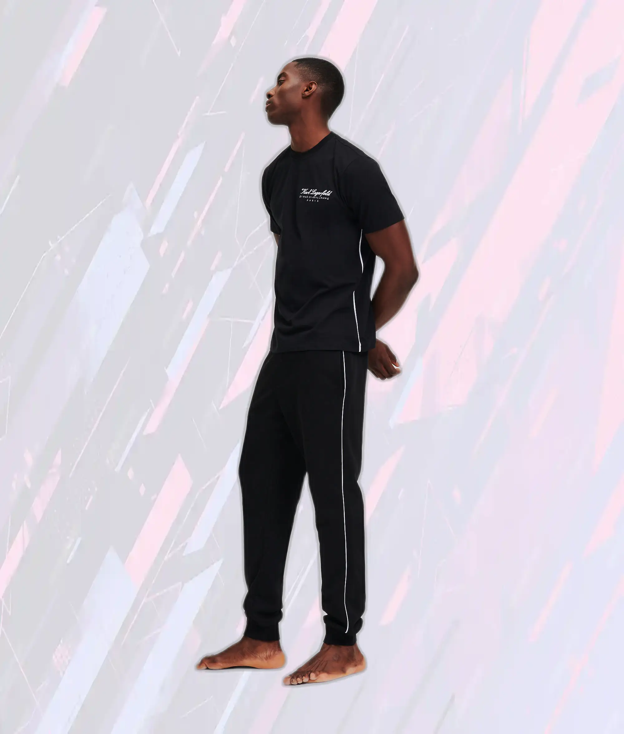 T-Shirt Premium en Coton Noir Karl Lagerfeld - Collection Hotel Karl - Style Détente Élégant