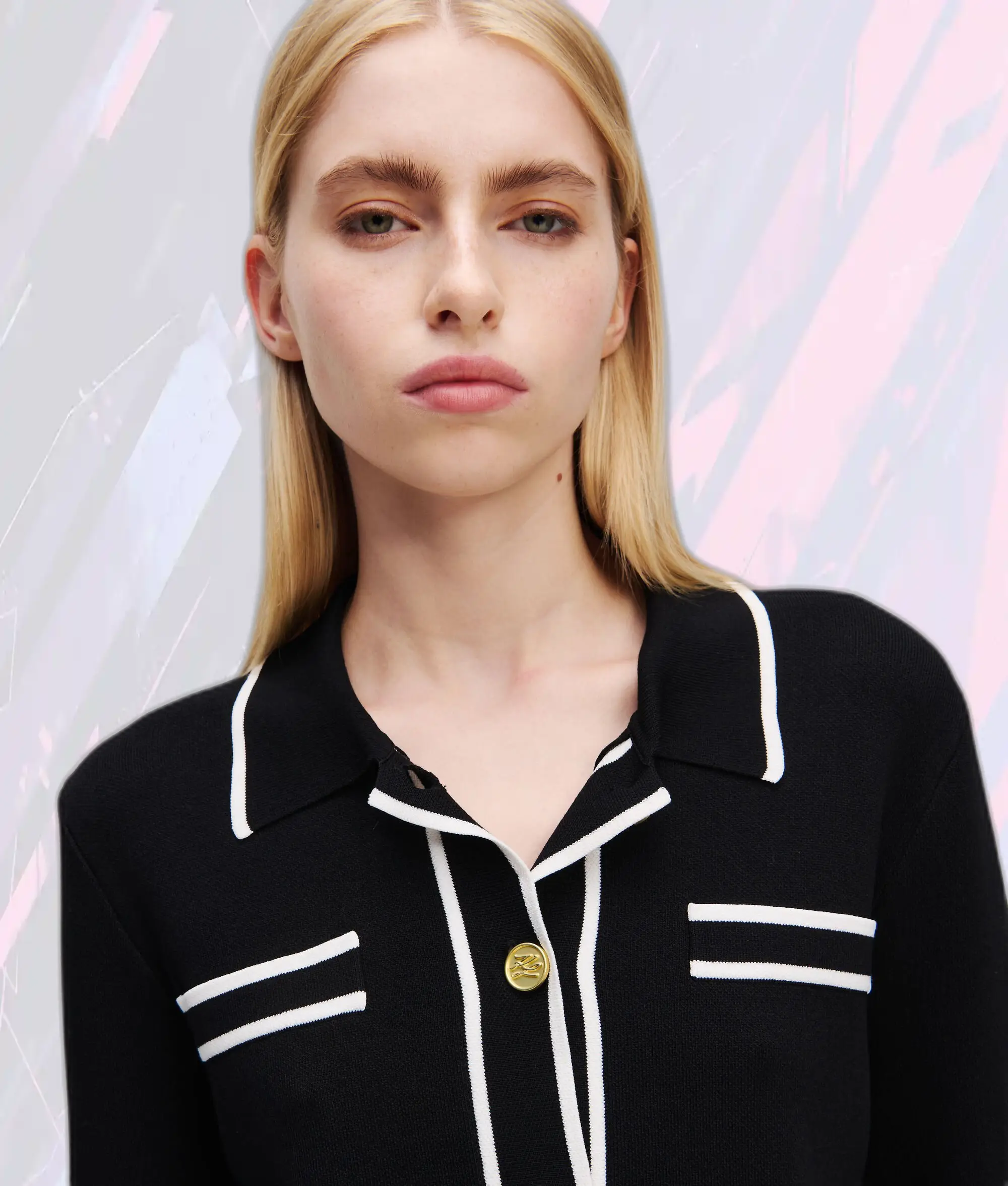 Karl Lagerfeld Collection Pipeline - Gilet Essential Noir et Blanc