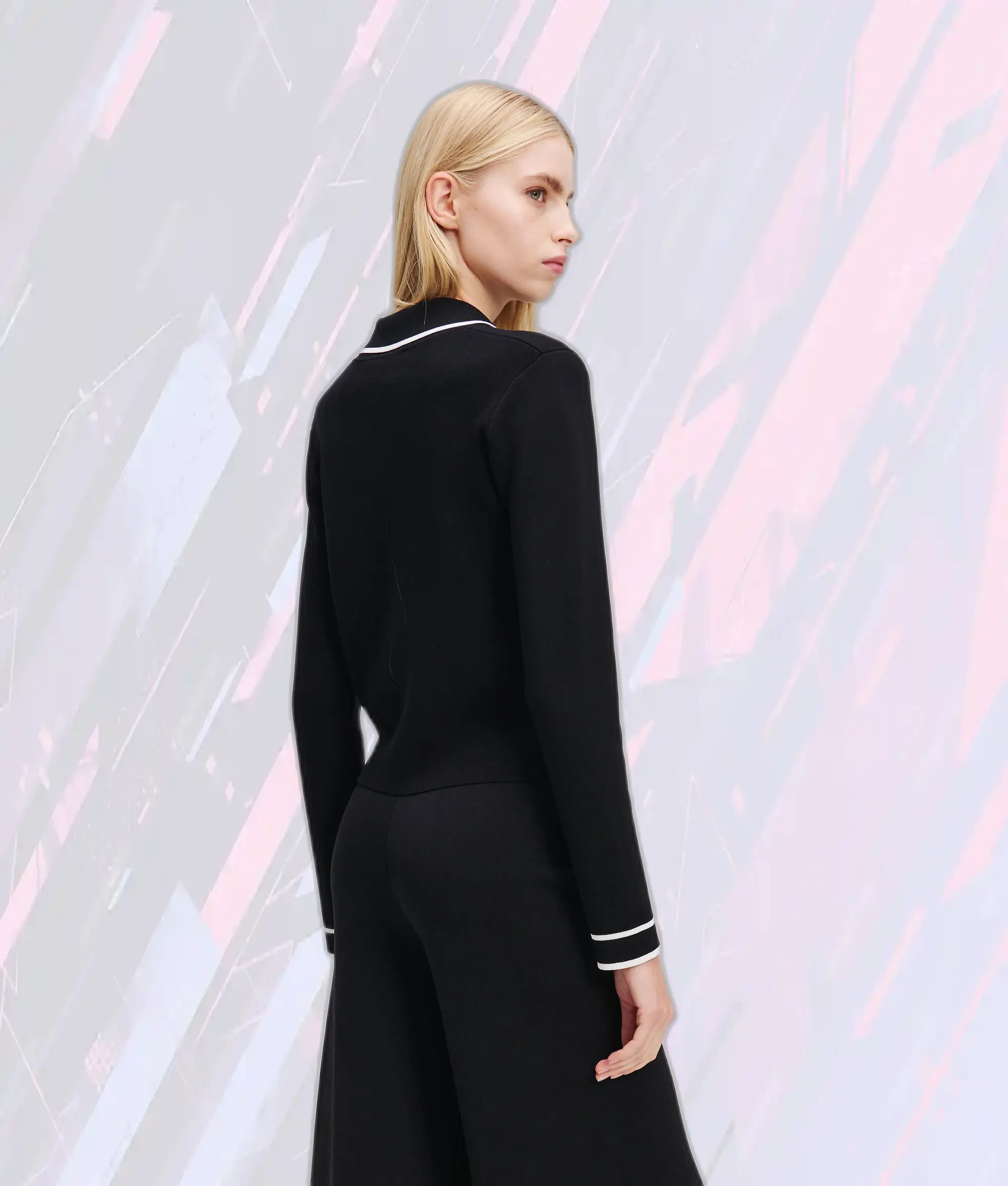Karl Lagerfeld Collection Pipeline - Gilet Essential Noir et Blanc