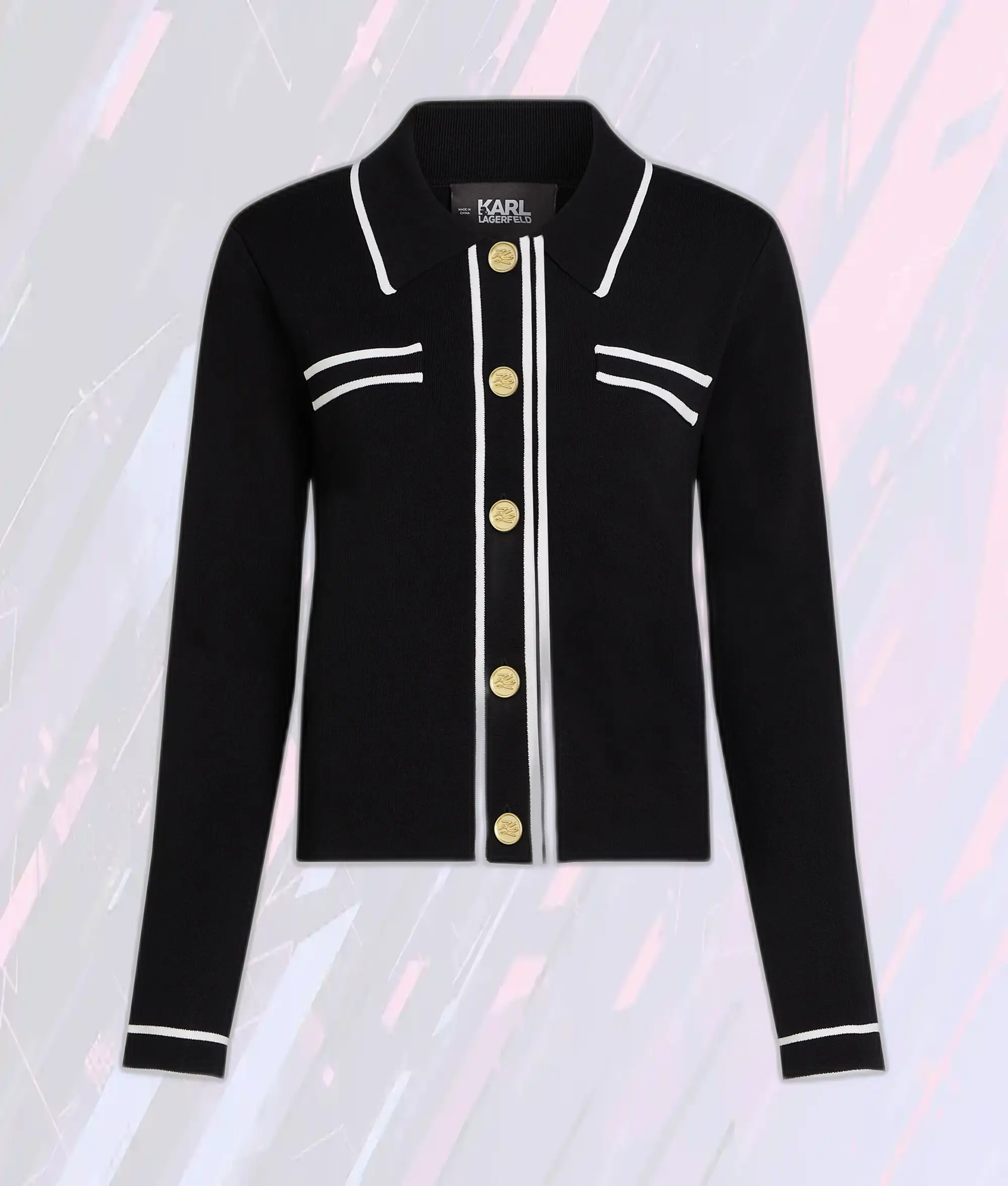 Karl Lagerfeld Collection Pipeline - Gilet Essential Noir et Blanc