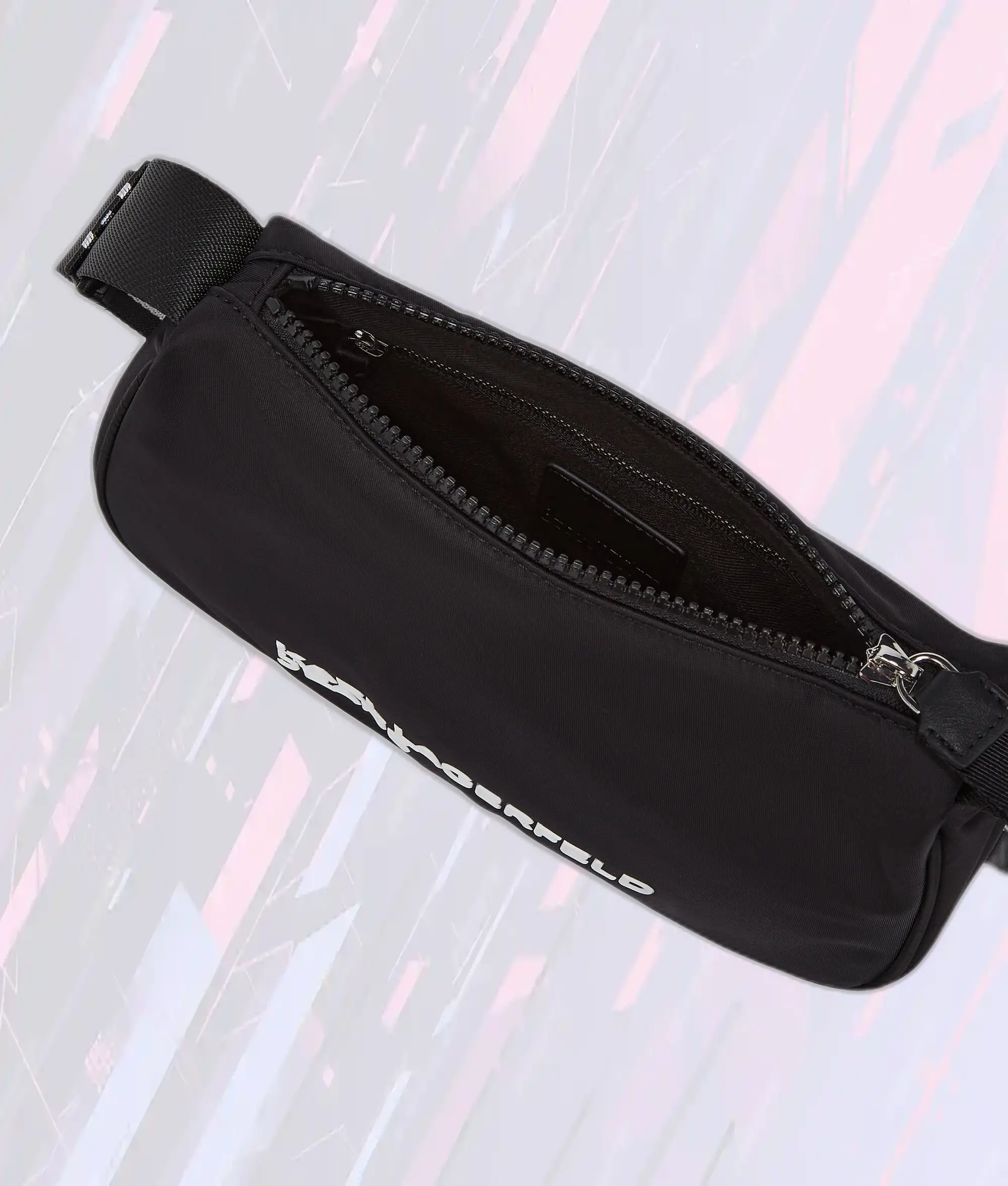 Élégant Sac Bandoulière en Nylon Noir Karl Lagerfeld