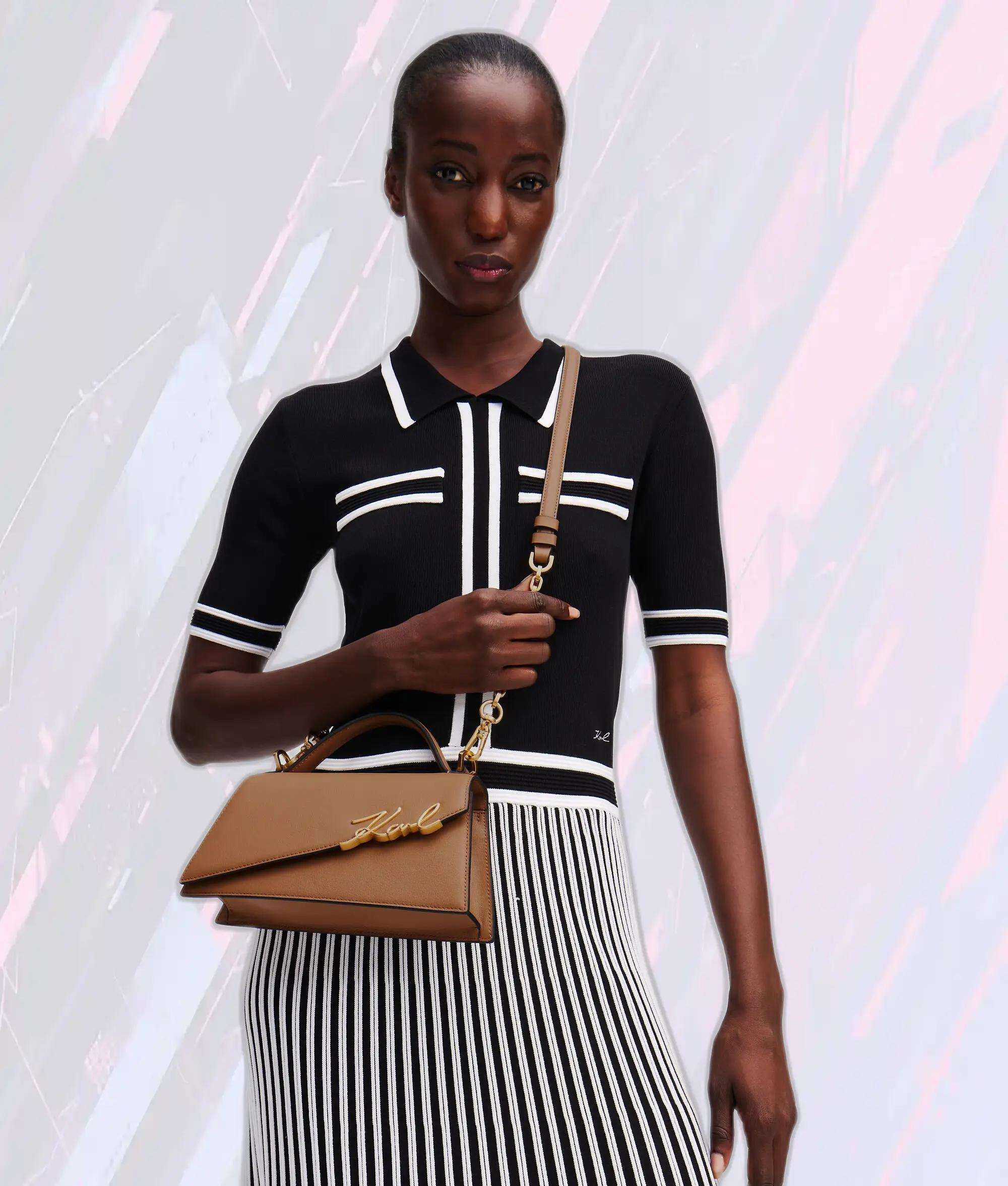 Sac Bandoulière Élégant Karl Lagerfeld Terra K - Modèle Signature Minimaliste