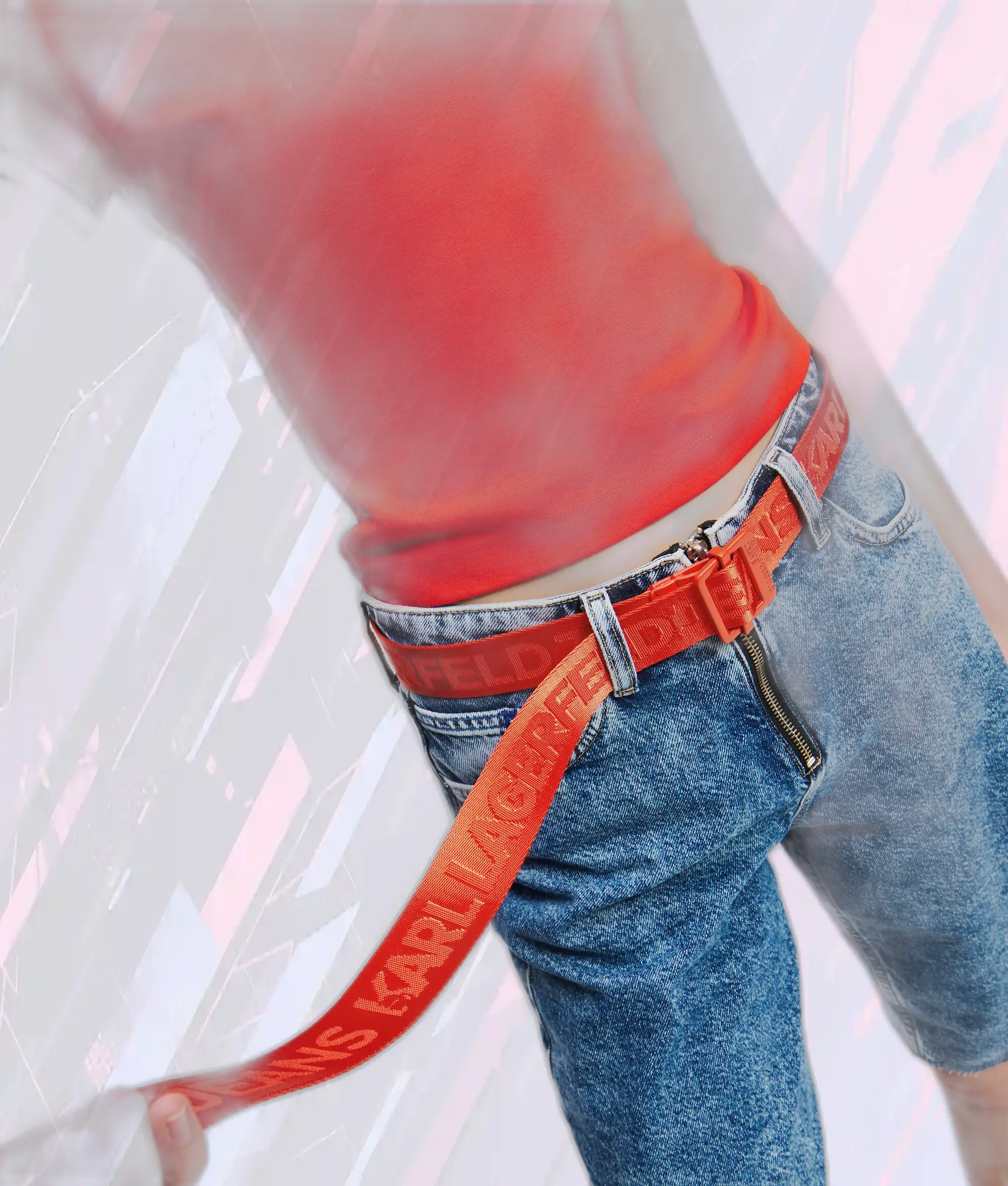 Ceinture Tressée Poinciana Klj Édition Karl Lagerfeld