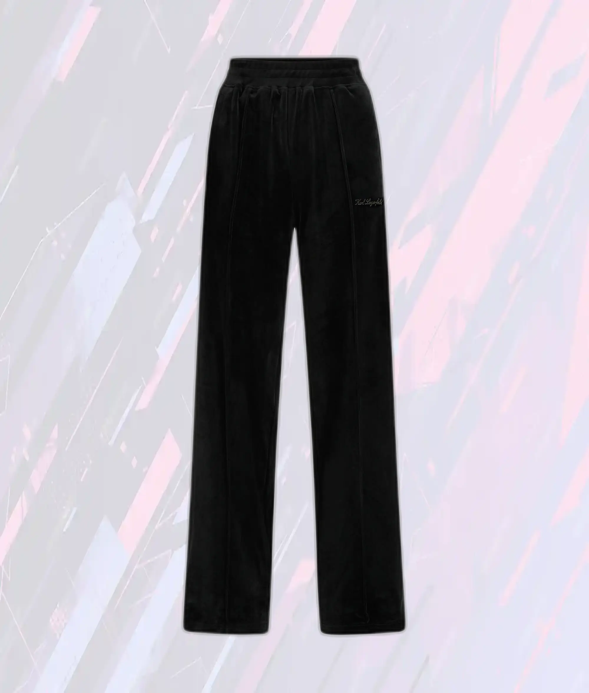 Pantalon de Jogging Velours Noir Collection Hôtel Karl - Karl Lagerfeld
