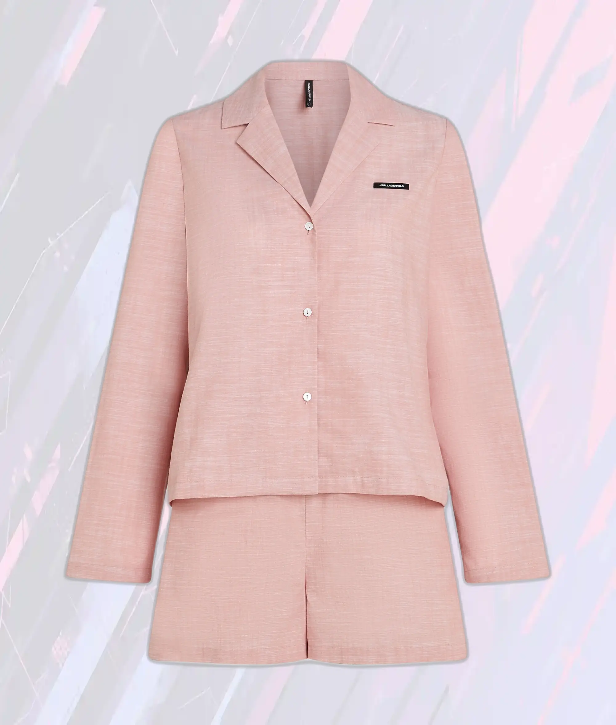 Ensemble Pyjama Court Karl Lagerfeld Rose Ancien à Logo Karl - Style Élégant et Confortable