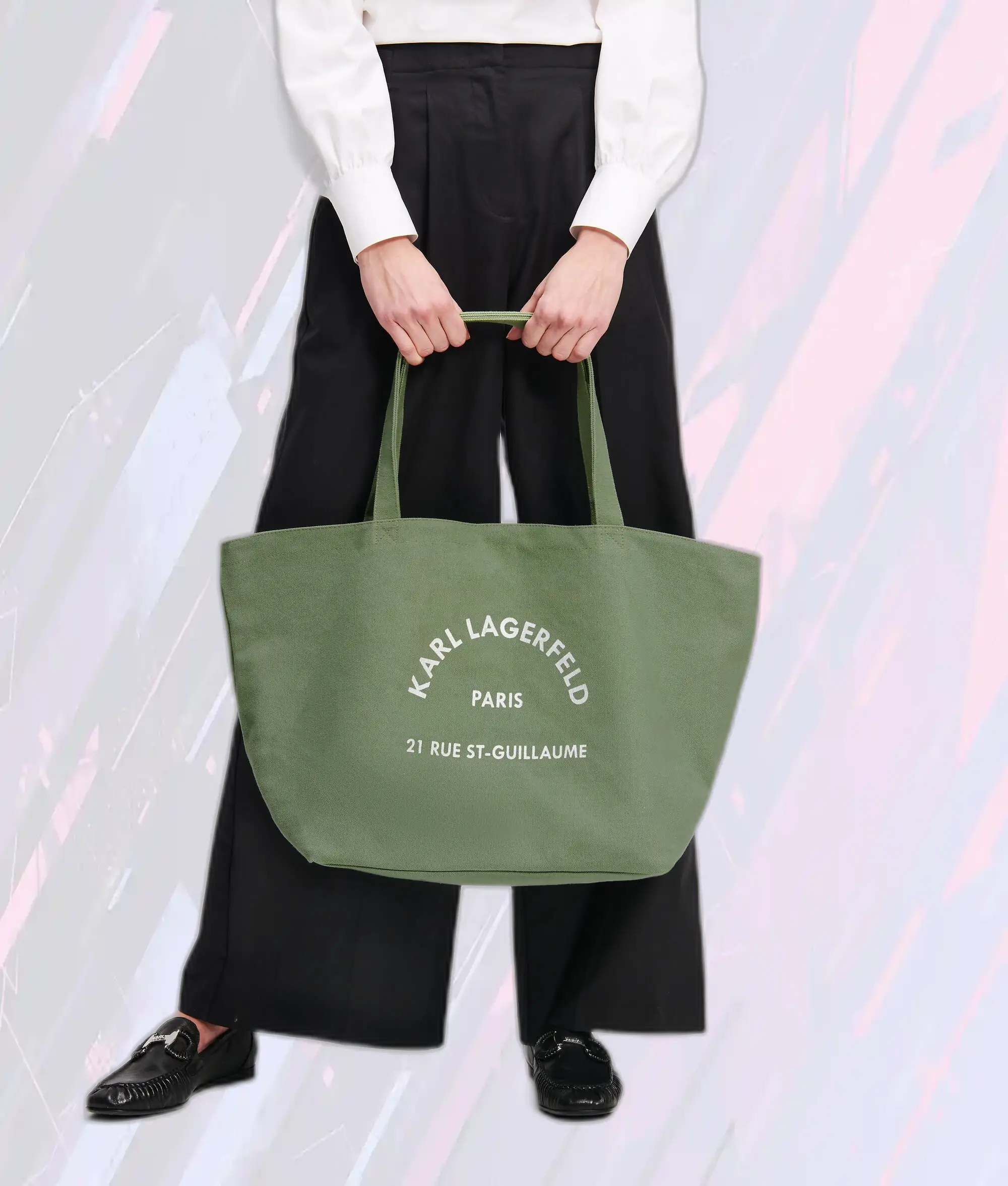Sac Shopping Édition Saint-Guillaume Vert Pétrole par Karl Lagerfeld