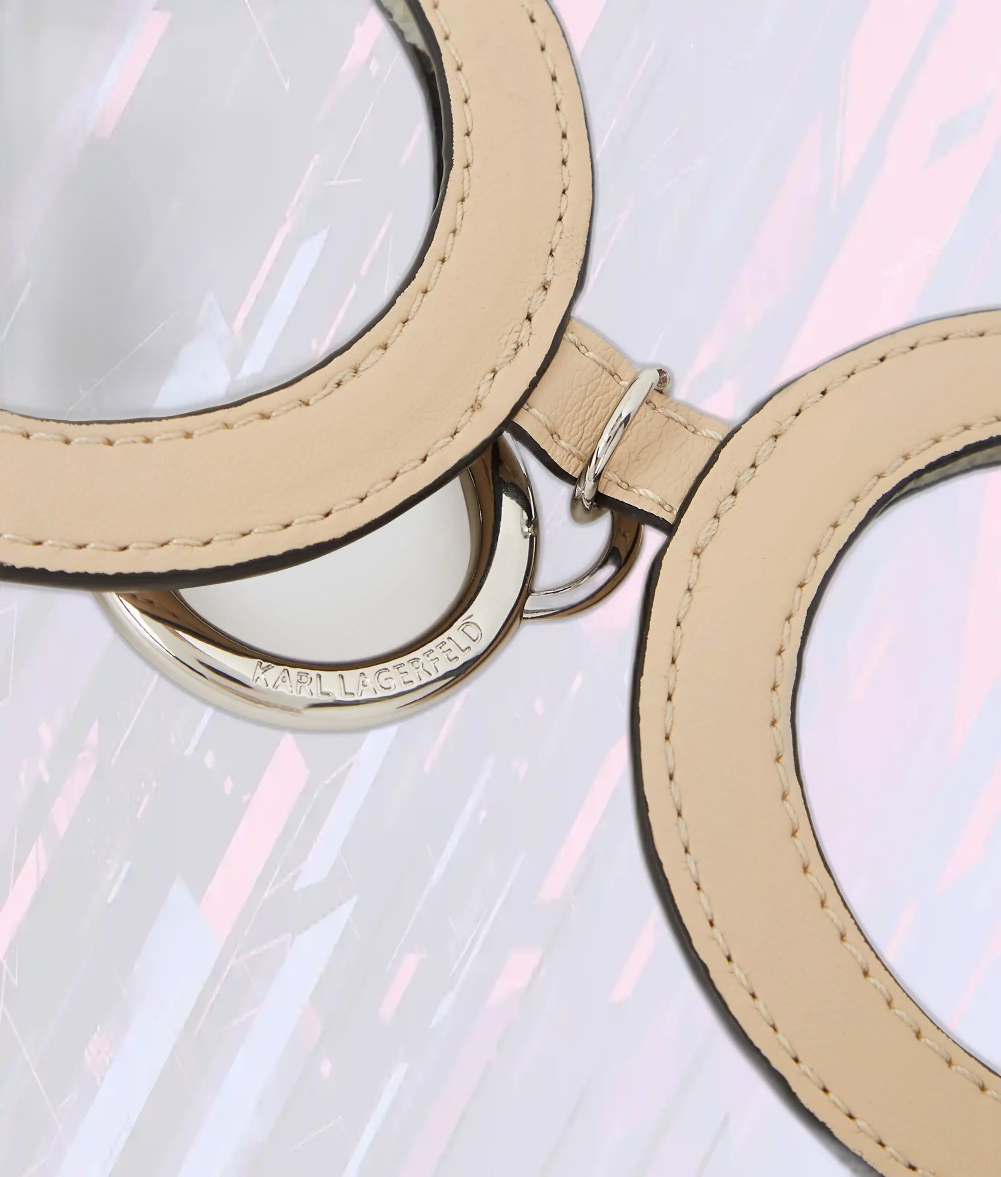Porte-clés miroir compact Karl Lagerfeld IKONE - Trench-Coat beige sable Édition Exclusive