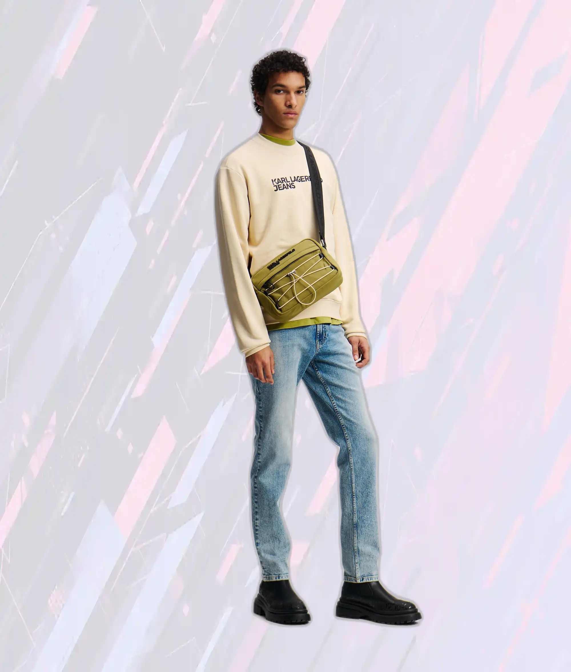 Karl Lagerfeld Édition Bleu Clair - Pantalon Jeans Effilé Élégant