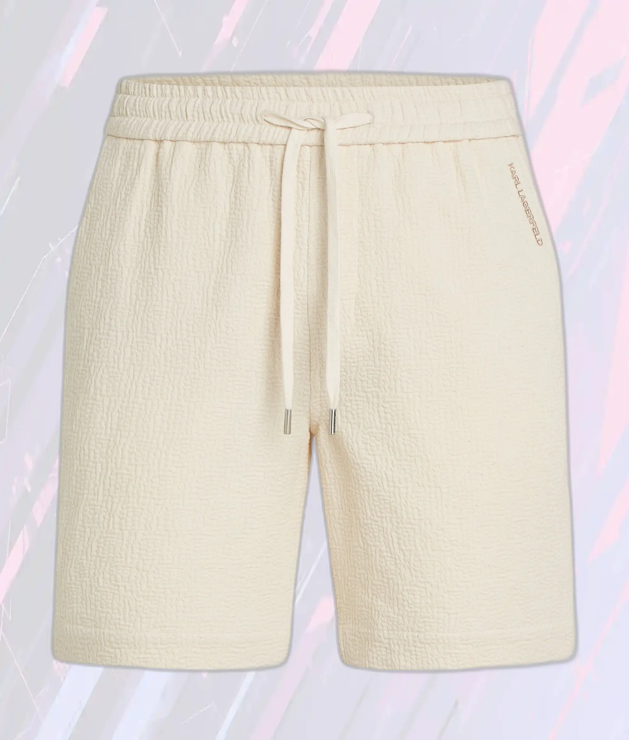 Karl Lagerfeld Shorts Légers Tonalité Crème Cannoli