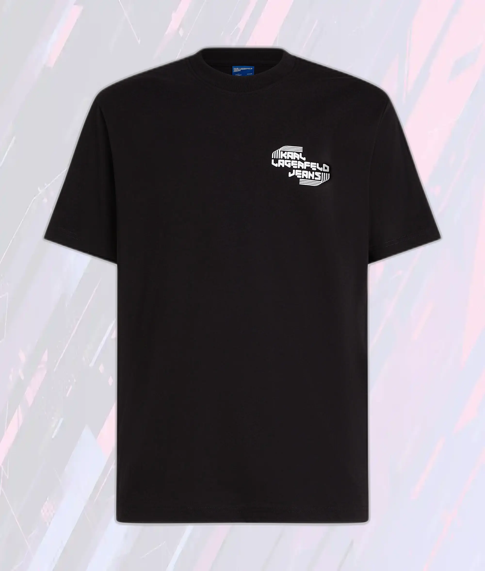 T-Shirt Signature Karl Lagerfeld - Logo Klj en Noir Uni - Coton Premium
