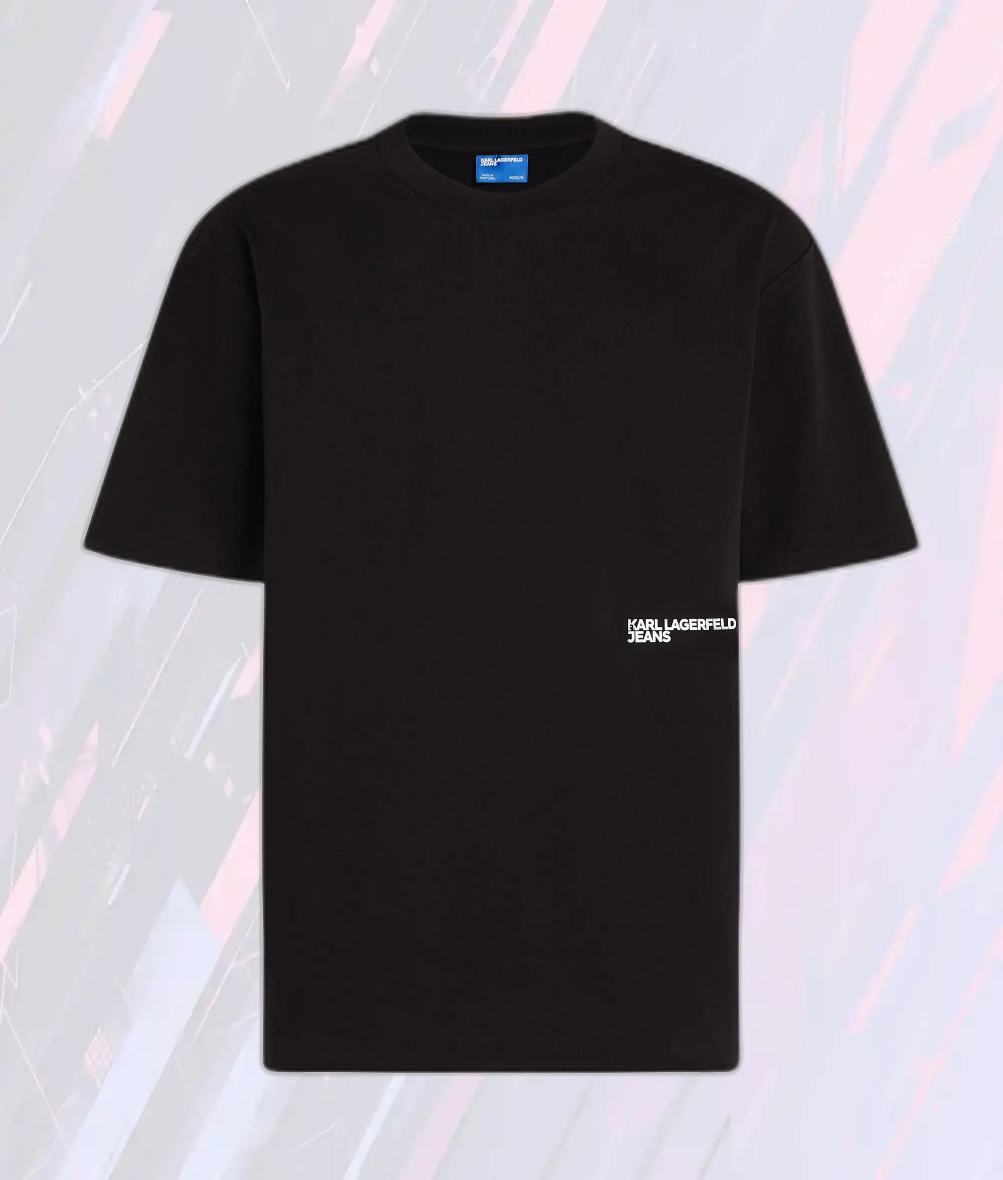 T-shirt Karl Lagerfeld Monogramme Artisanal Noir - Technique Shibori Exclusif Édition Limitée