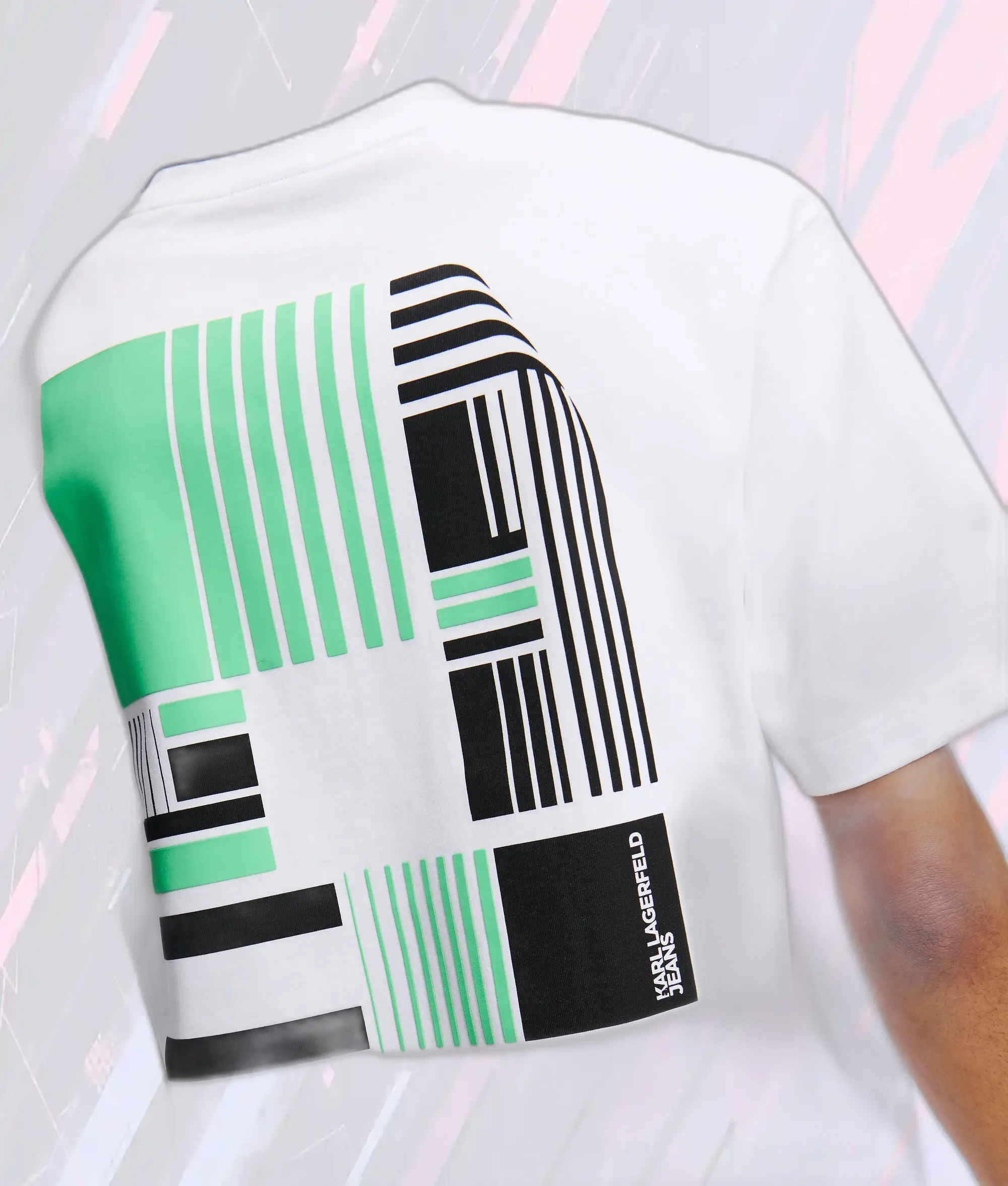 T-shirt Karl Lagerfeld signature - Blanc avec design graphique exclusif