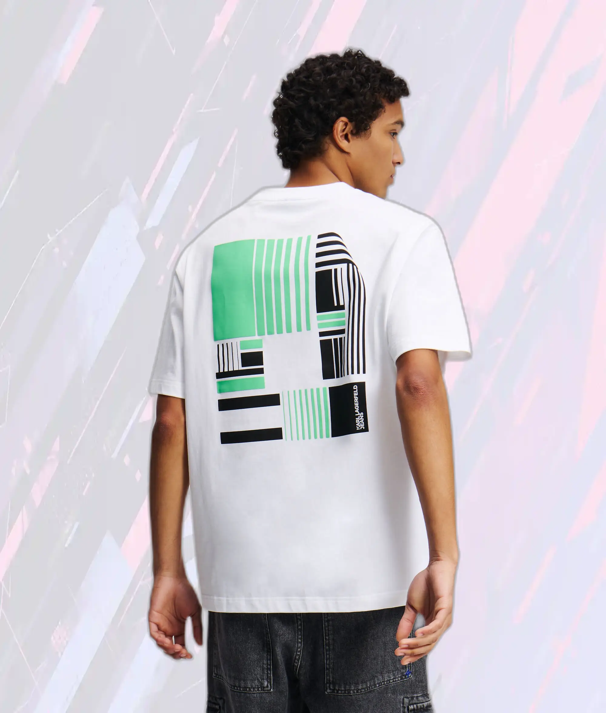 T-shirt Karl Lagerfeld signature - Blanc avec design graphique exclusif