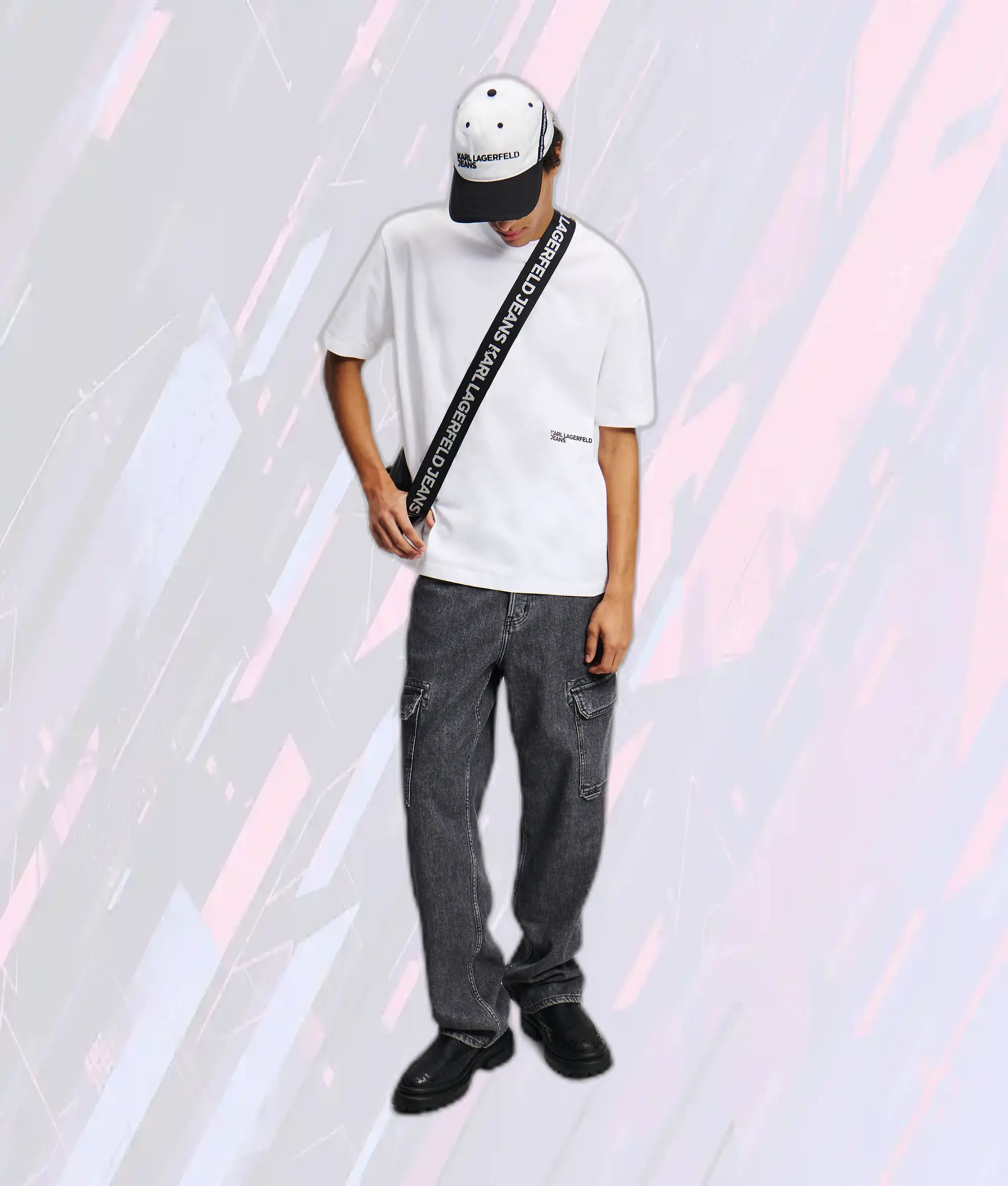 T-shirt Karl Lagerfeld signature - Blanc avec design graphique exclusif