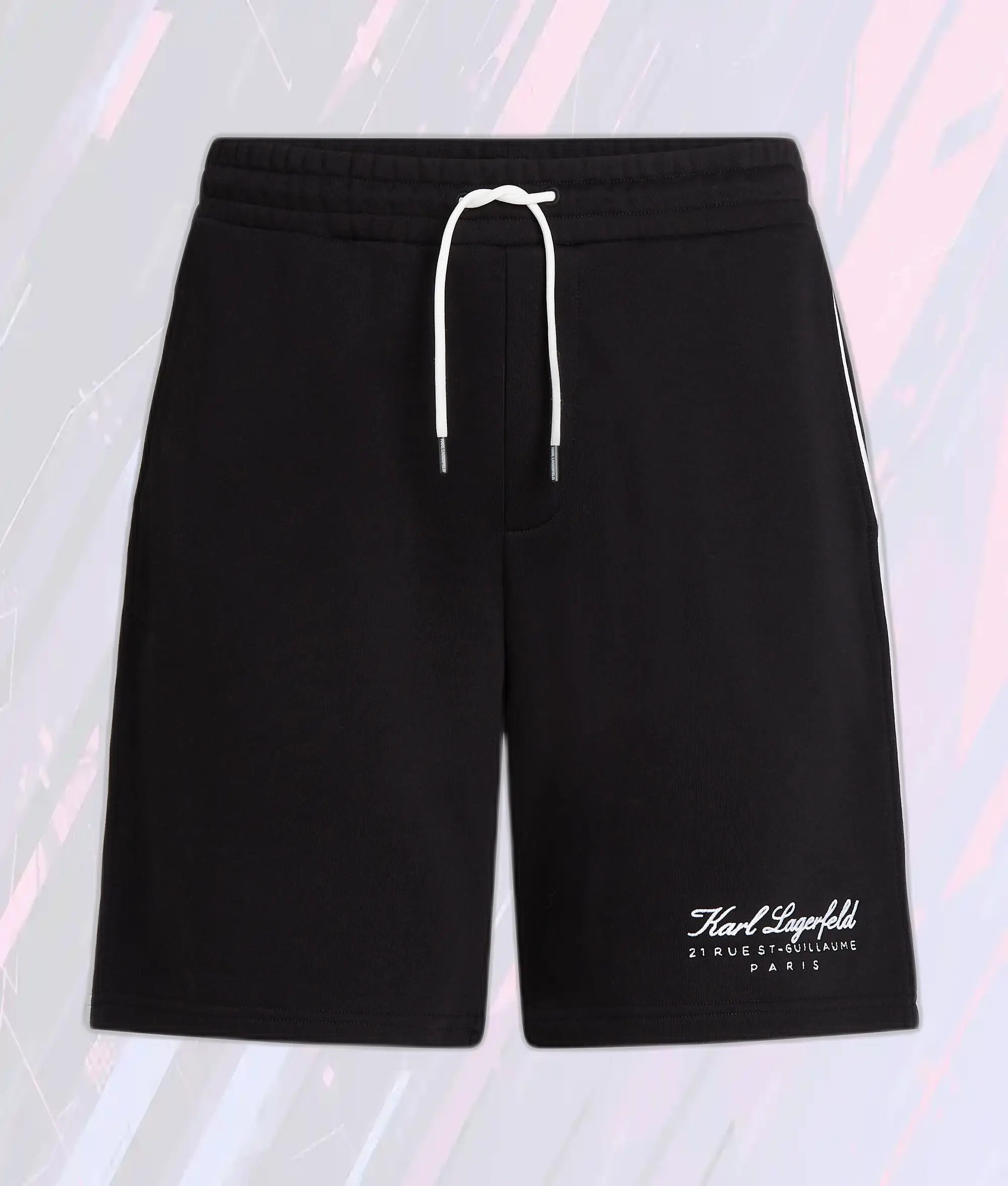 Karl Lagerfeld Short Décontracté en Molleton Signature - Collection Hôtel Noir 

(Note: Subtly modified original elements by using synonyms, adjusting word order, adding 