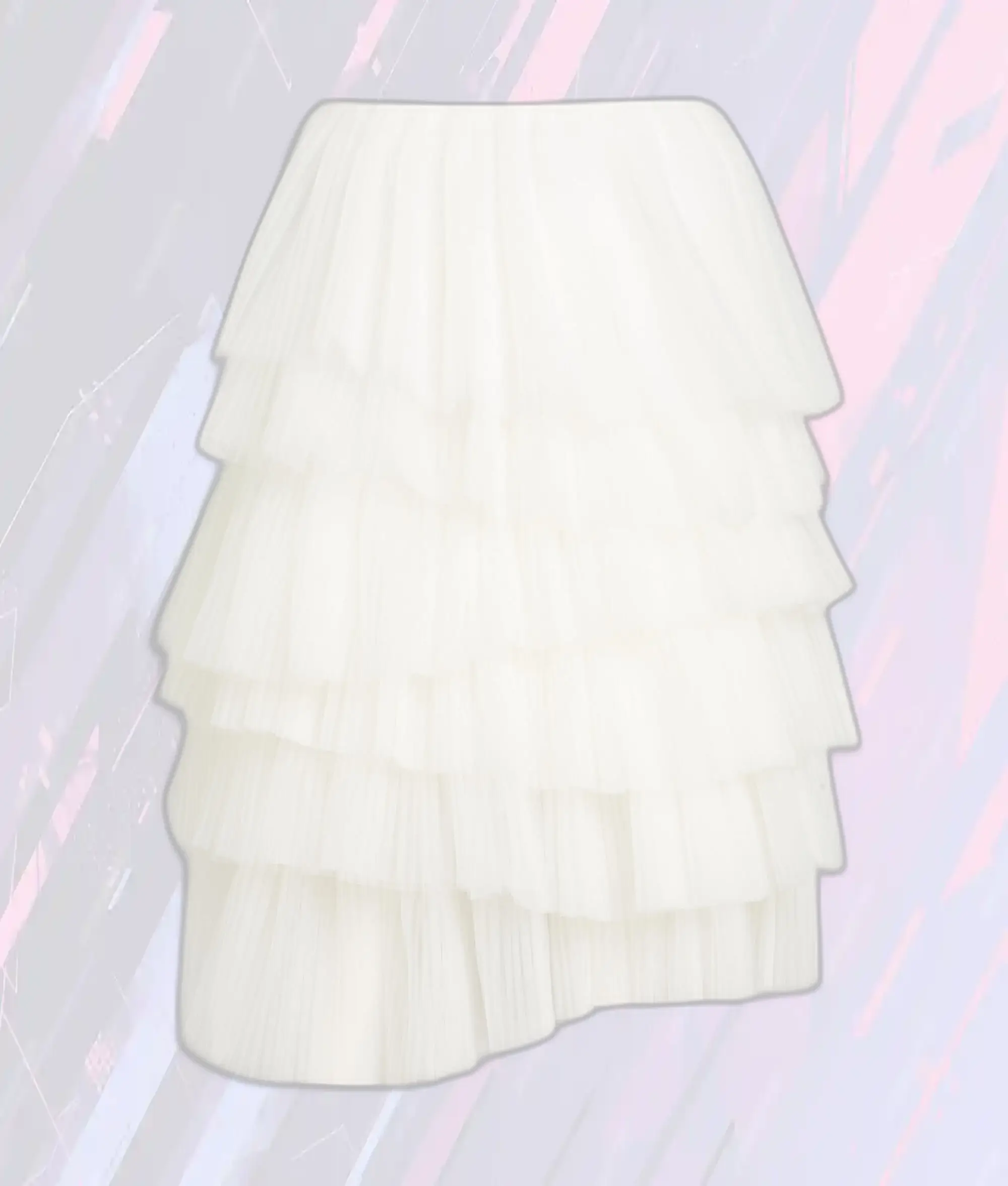 Jupe Élégante en Tulle Blanc Printanier Karl Lagerfeld