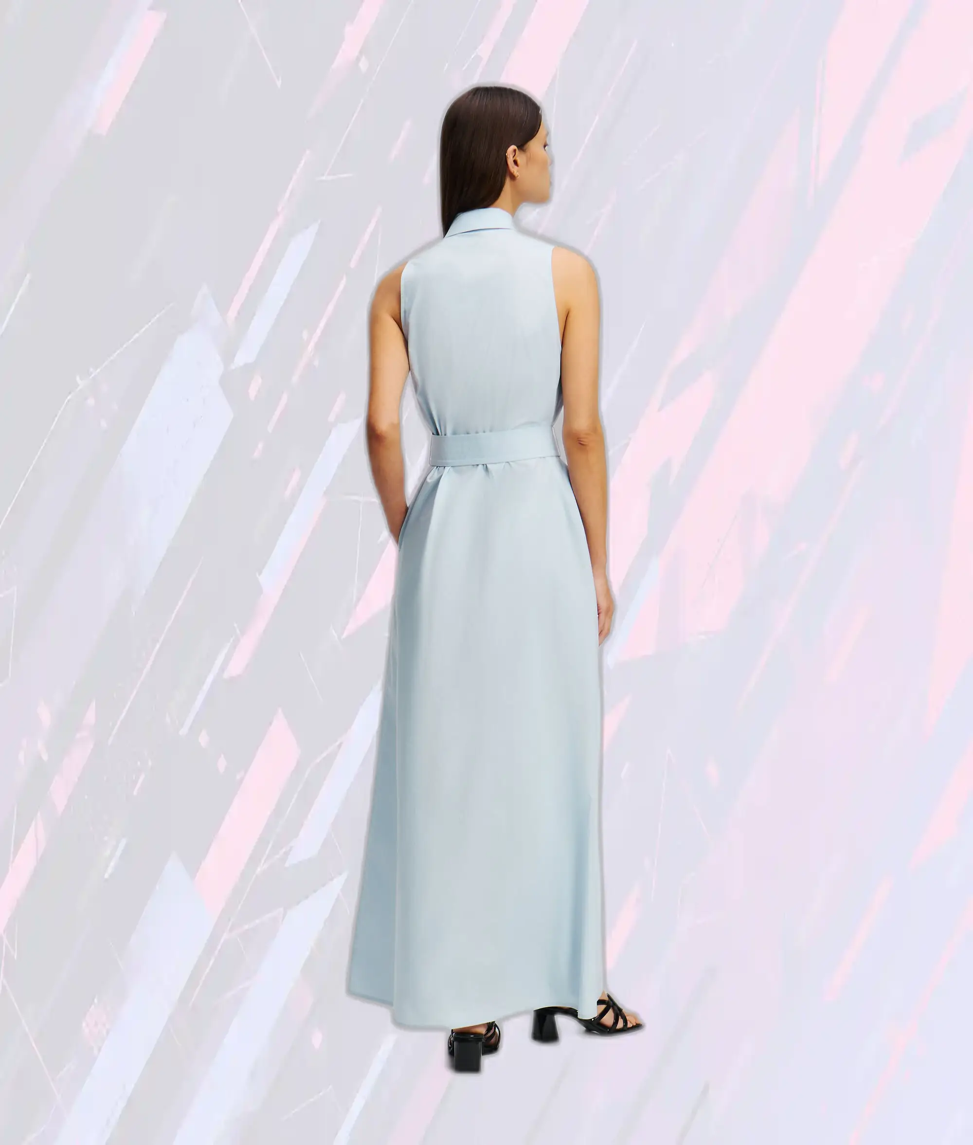 Robe Chemisier Karl Lagerfeld Motif Florale Kentucky Bleu Élégante