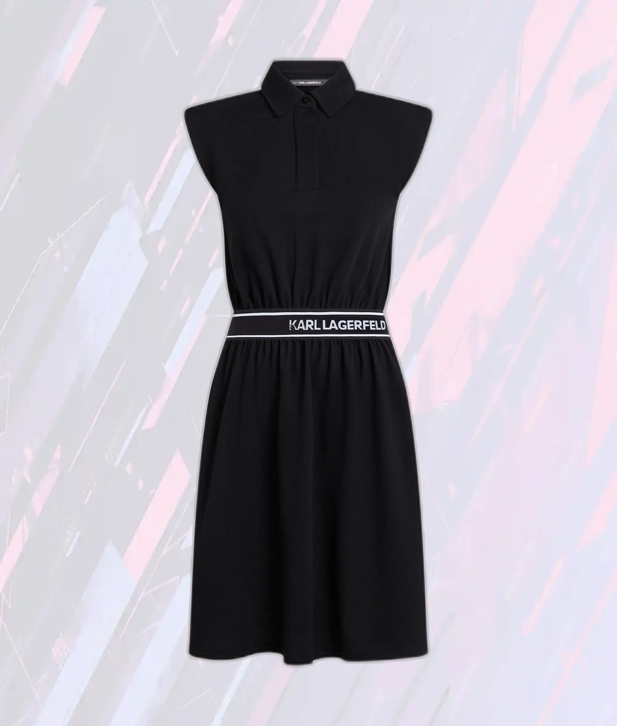 Robe Polo Noir Élégante Karl Lagerfeld pour Femme